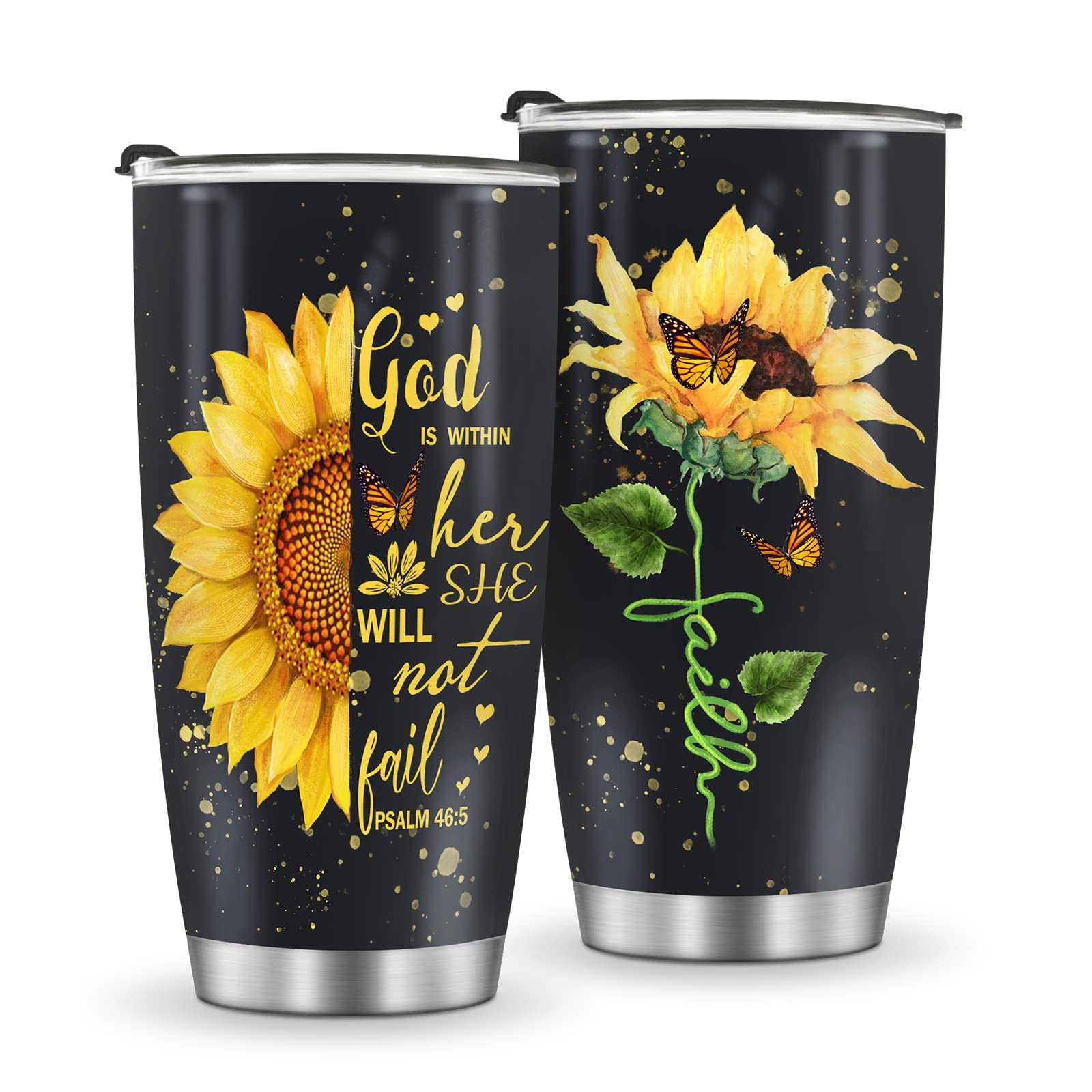 Foto 2 pulgar | Taza Jekeno Sunflower De 600 Ml Con Aislamiento De Acero Inoxidable - Venta Internacional.