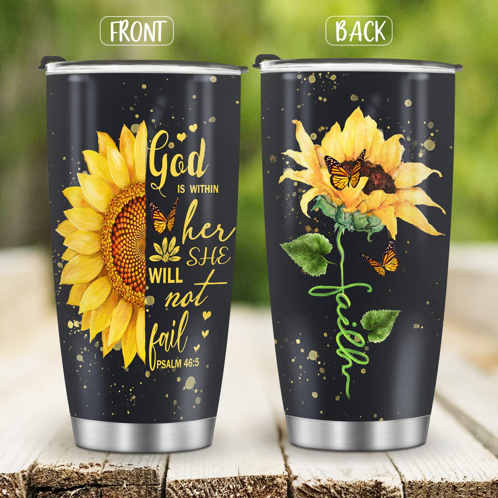 Foto 2 | Taza Jekeno Sunflower De 600 Ml Con Aislamiento De Acero Inoxidable - Venta Internacional.