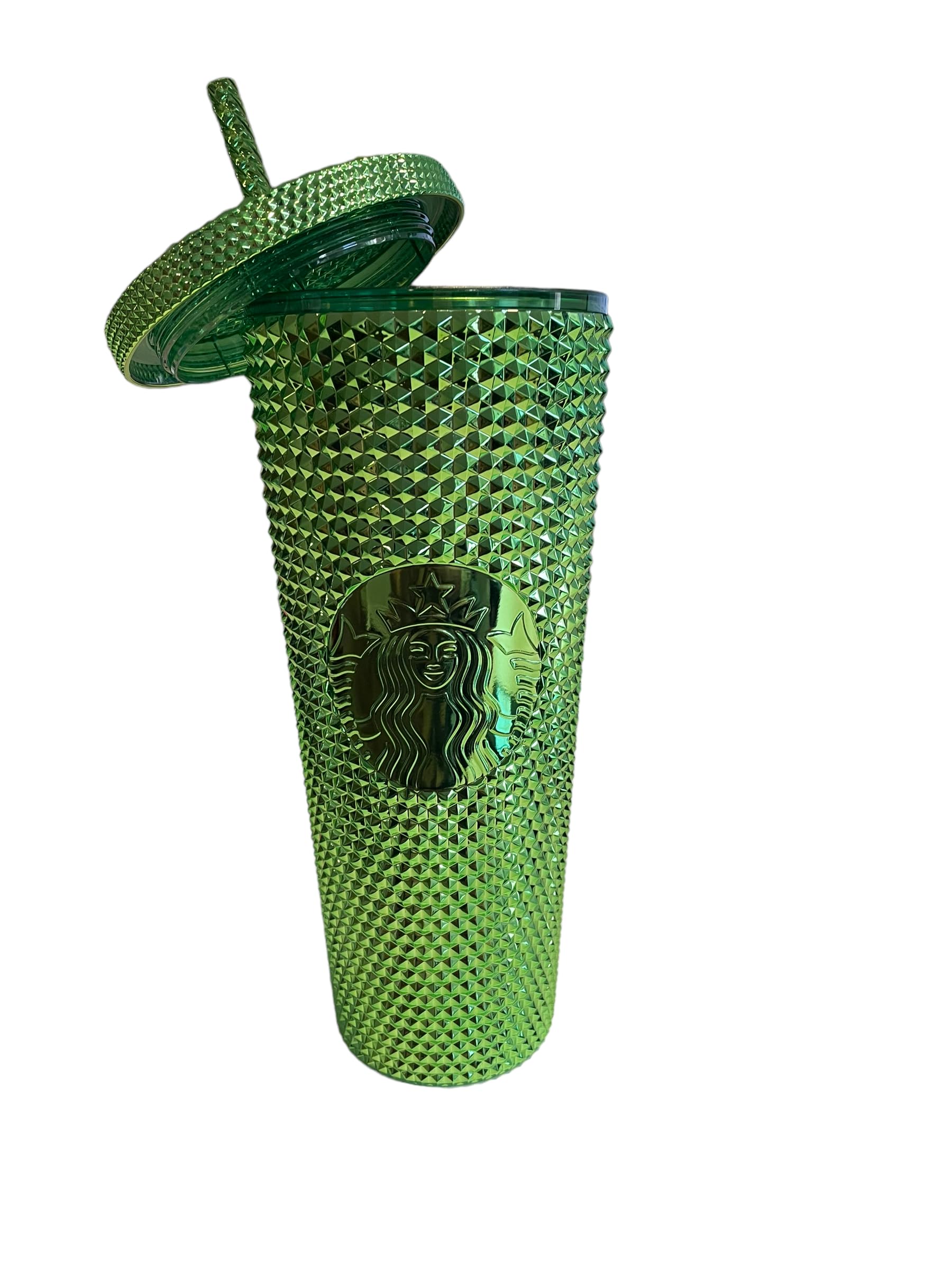 Foto 2 | Vaso Starbucks Con Tachuelas 2023, Verde Metalizado, 710 Ml, Con Pajita - Venta Internacional.