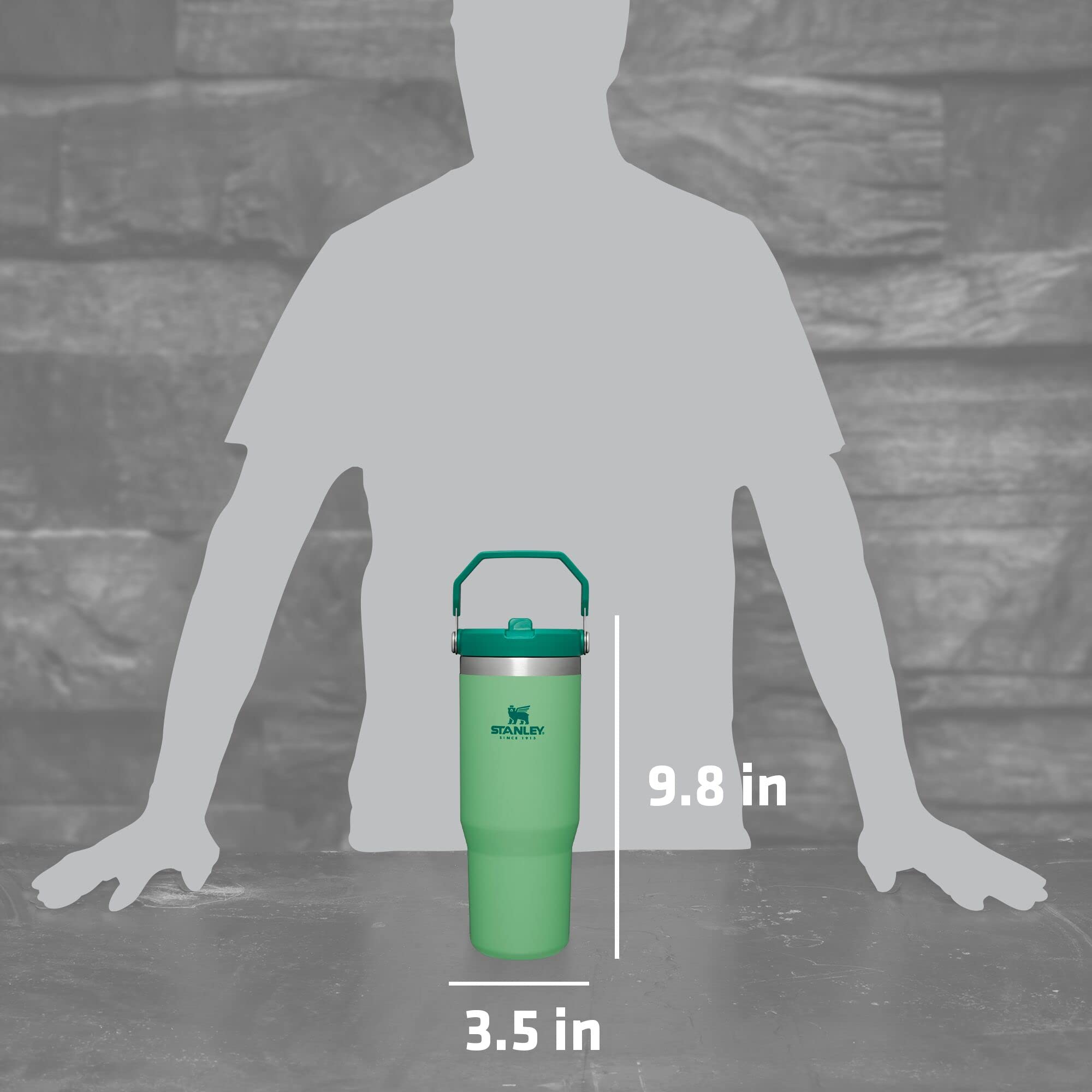 Foto 6 pulgar | Botella De Agua Stanley Iceflow De Acero Inoxidable 880 Ml Jade - Venta Internacional.
