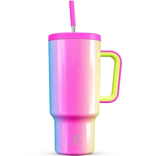 Foto 1 | Vaso Meoky 1183 Ml Con Asa, Tapa A Prueba De Fugas Y Pajita - Venta Internacional.