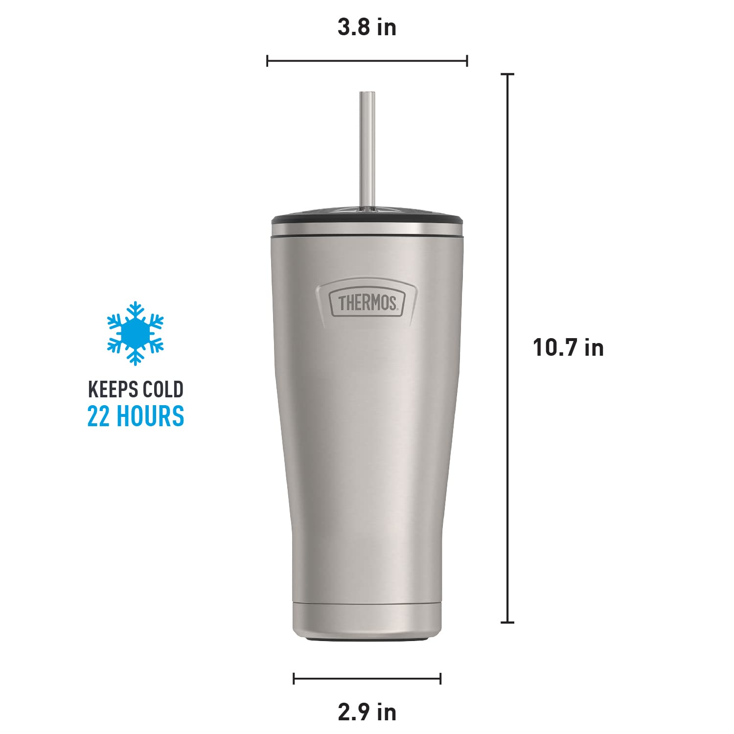 Foto 6 | Vaso Thermos Icon Series De Acero Inoxidable 710 Ml Con Pajita - Venta Internacional.