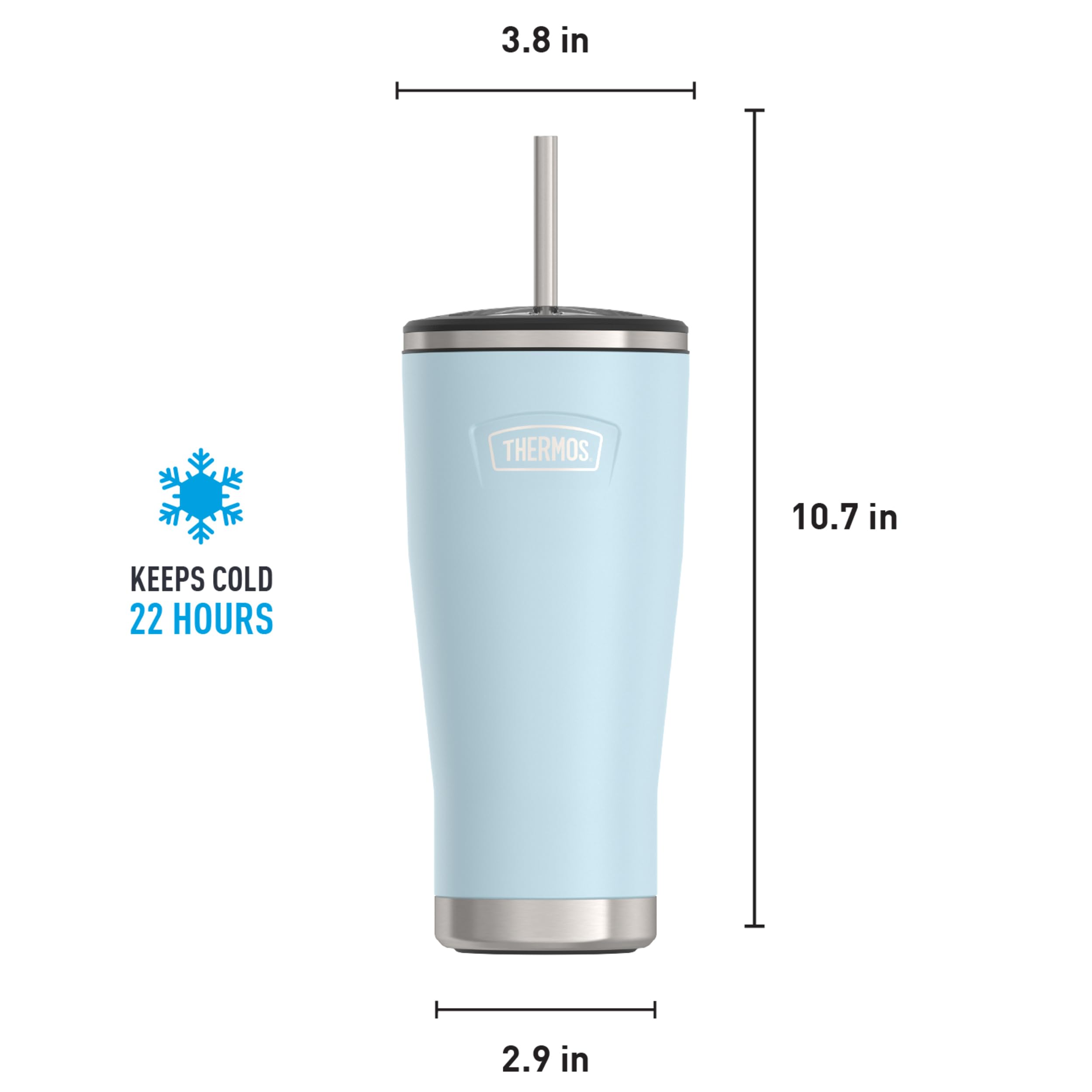 Foto 6 | Vaso Thermos Icon Series De Acero Inoxidable 710 Ml Con Pajita - Venta Internacional.