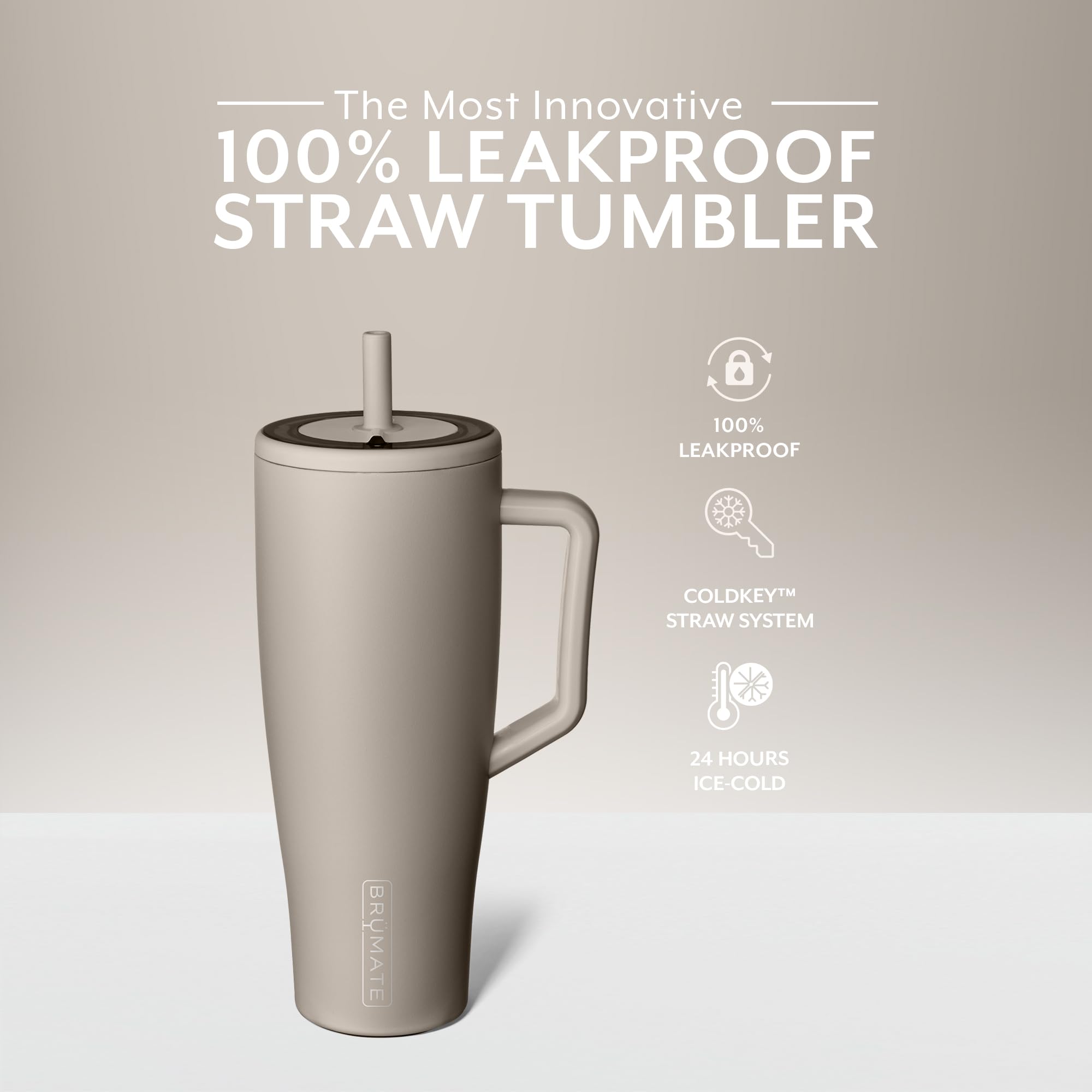 Foto 2 | Vaso Brümate Era 1183 Ml Con Mango, Pajita Y Tapa De Acero Inoxidable - Venta Internacional.