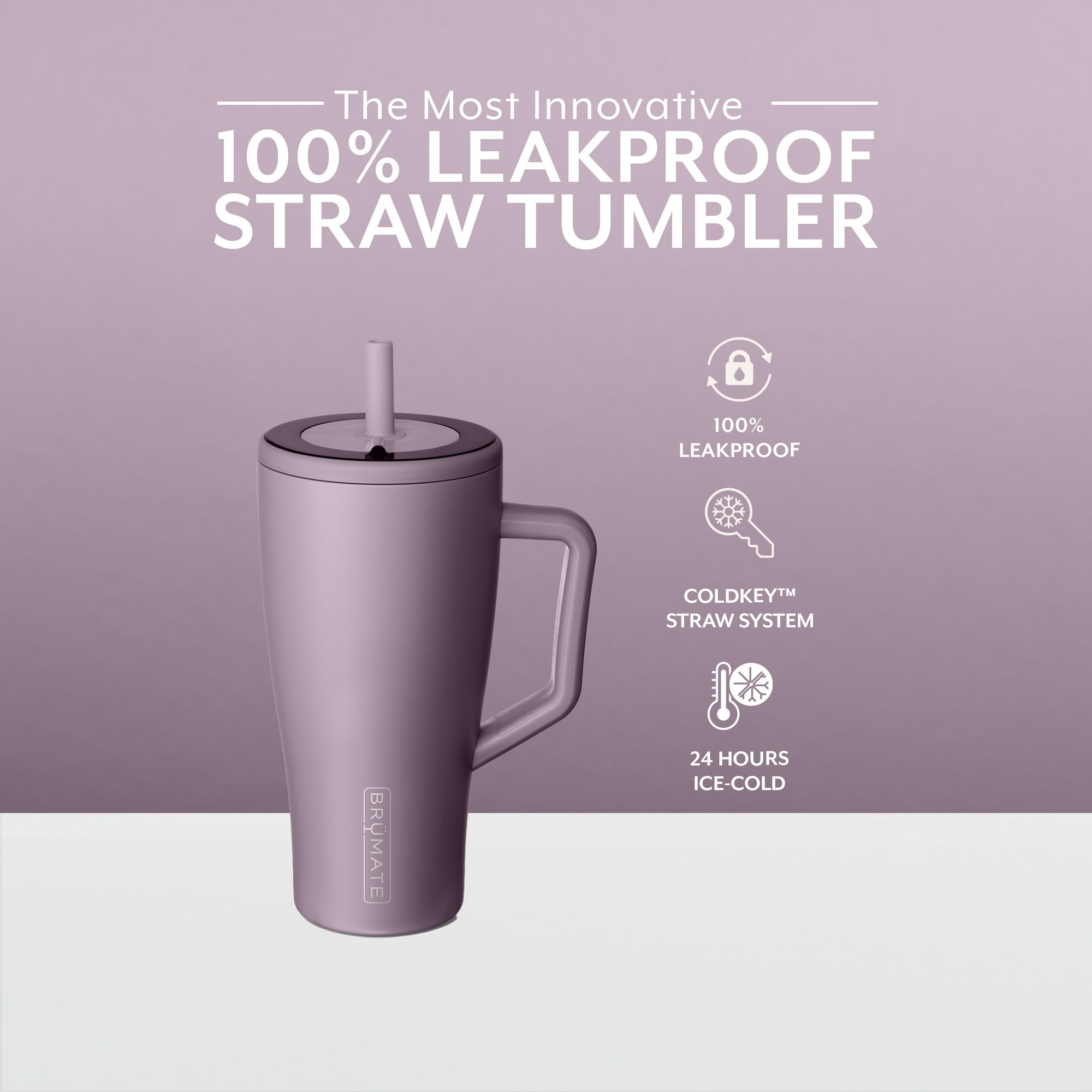 Foto 3 pulgar | Vaso Brümate Era De 900 Ml Con Asa, Pajita Y Tapa De Acero Inoxidable - Venta Internacional.