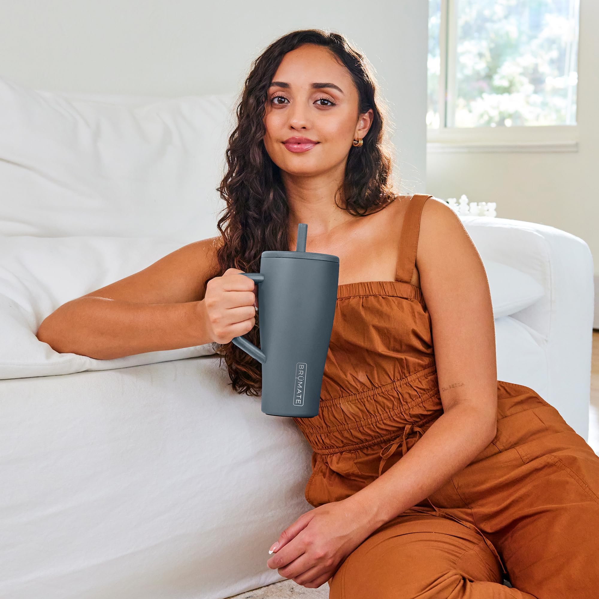 Foto 8 pulgar | Vaso Brümate Era De 900 Ml Con Asa, Pajita Y Tapa De Acero Inoxidable - Venta Internacional.