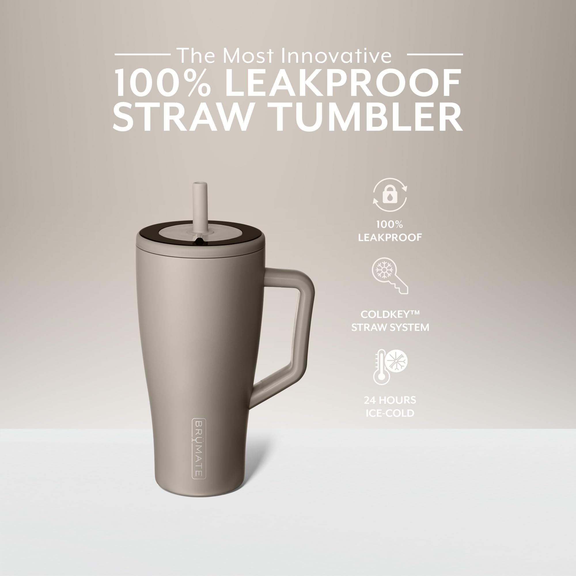 Foto 4 | Vaso Brümate Era De 900 Ml Con Asa, Pajita Y Tapa De Acero Inoxidable - Venta Internacional.