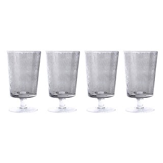 Foto 1 | Set De Copas De Vidrio Crown Baccara Carpal Gris 4 Piezas De 365 Ml