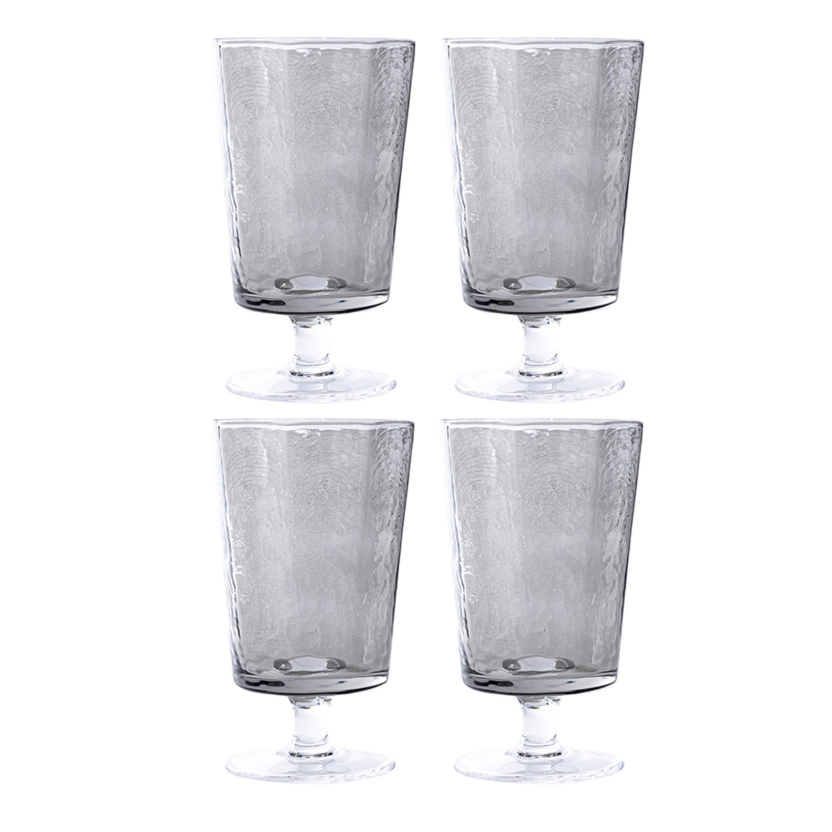 Foto 2 | Set De Copas De Vidrio Crown Baccara Carpal Gris 4 Piezas De 365 Ml