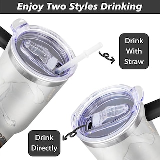 Foto 5 | Vaso De Acero Inoxidable Para Películas De Dibujos Animados, 1,2 L, Con Asa Y Pajita - Venta Internacional.