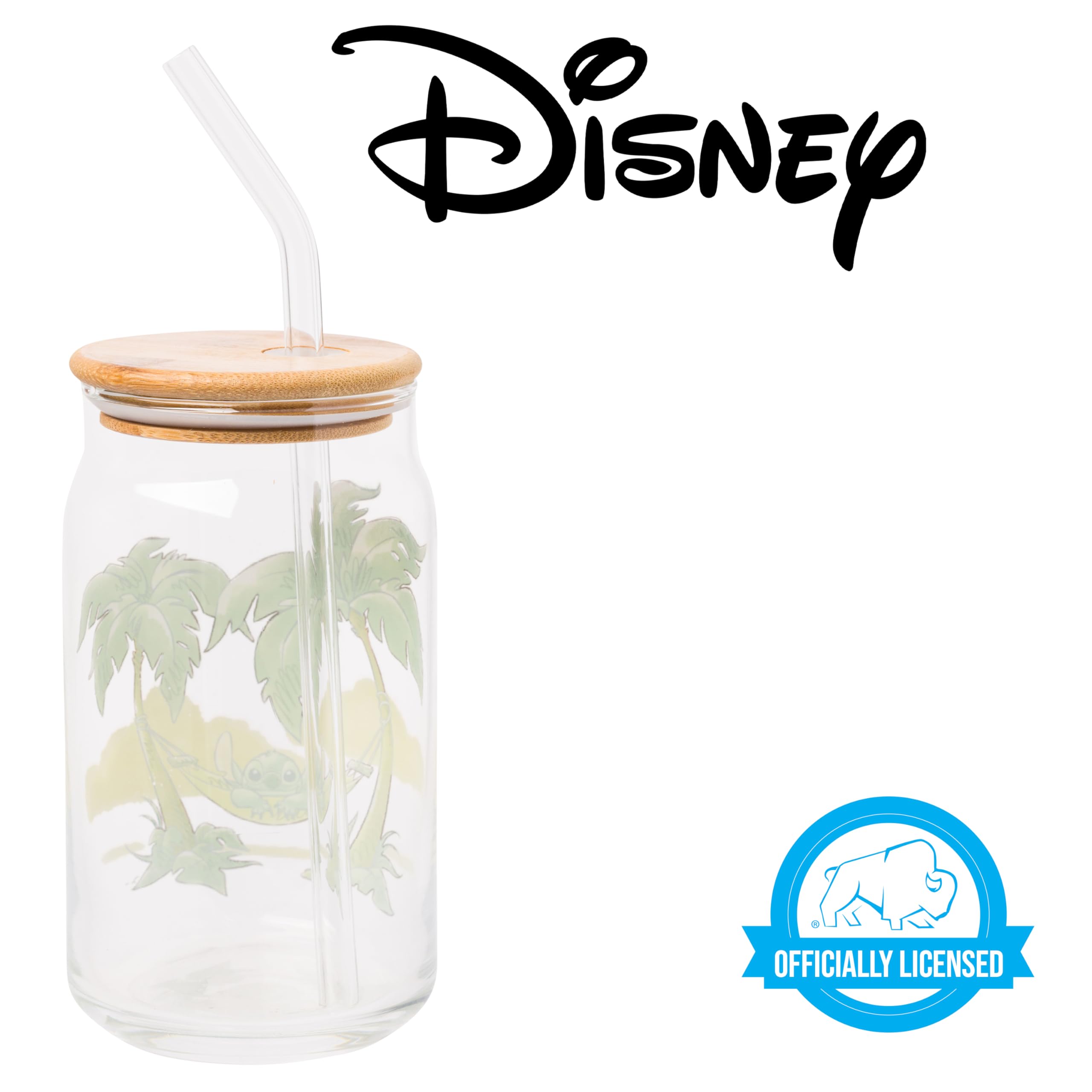 Foto 6 pulgar | Vaso En Tarro De Cristal Silver Buffalo Disney Lilo And Stitch, 480 Ml - Venta Internacional.