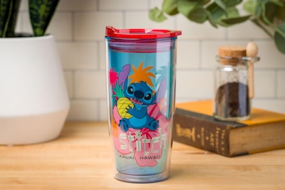 Foto 4 | Vaso De Viaje Plateado Buffalo Disney Lilo And Stitch 590 Ml - Venta Internacional.