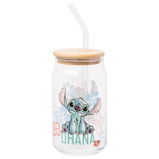 Foto 1 | Vaso En Tarro De Cristal Silver Buffalo Disney Lilo And Stitch, 480 Ml - Venta Internacional.