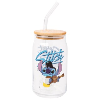 Foto 1 | Vaso Con Tarro De Cristal Plateado Buffalo Disney Lilo And Stitch, 480 M - Venta Internacional.