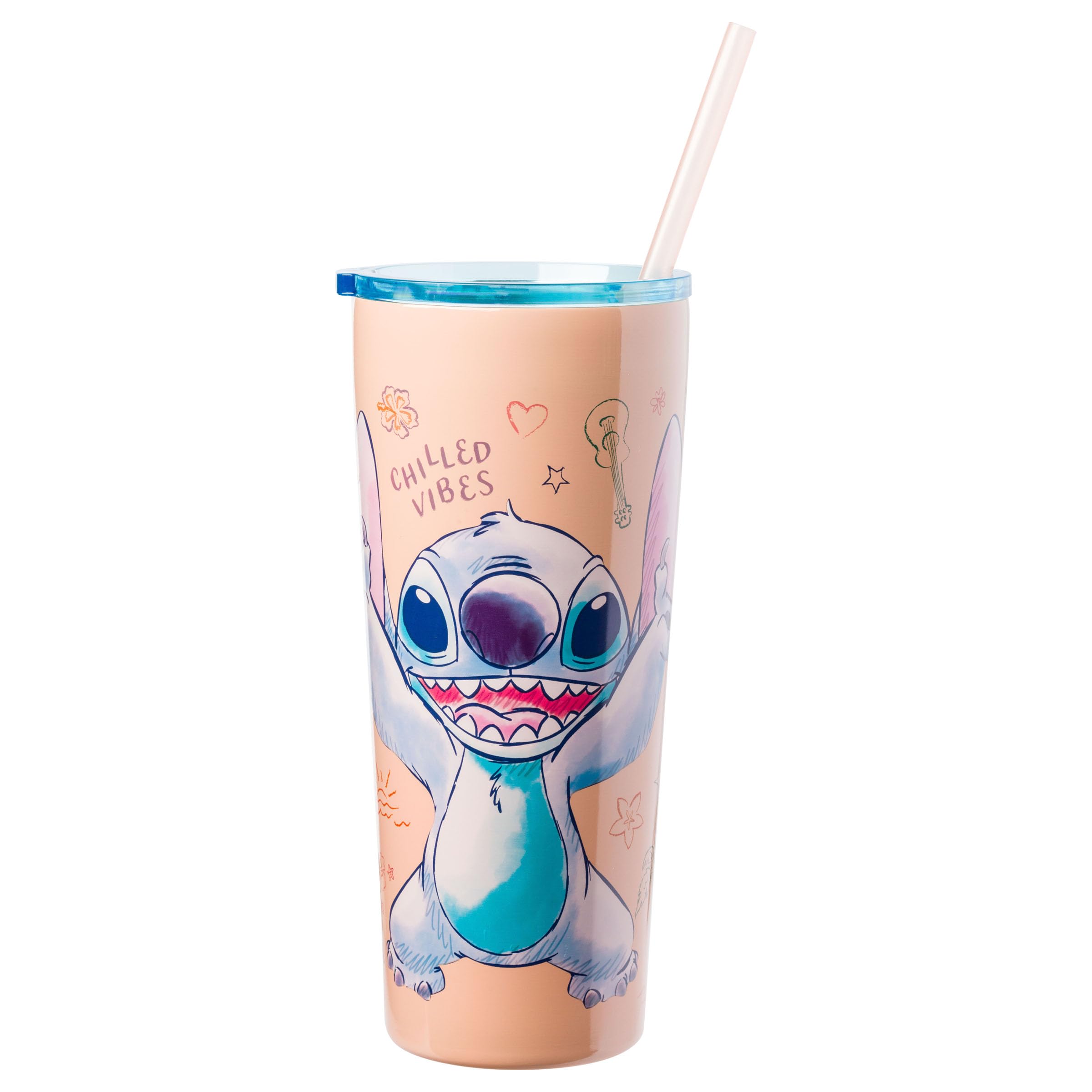 Vaso Plateado Buffalo Disney Lilo And Stitch, 650 Ml, Refrigerado  - Venta Internacional.