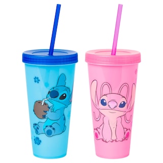 Foto 1 | Vaso De Plástico Plateado Buffalo Disney Lilo And Stitch 710 Ml - Venta Internacional.