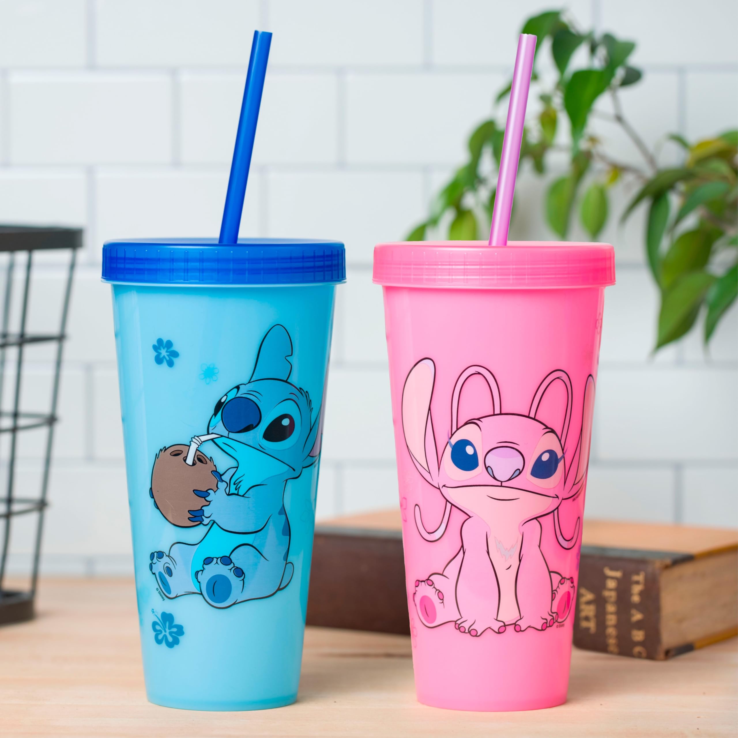 Foto 4 pulgar | Vaso De Plástico Plateado Buffalo Disney Lilo And Stitch 710 Ml - Venta Internacional.