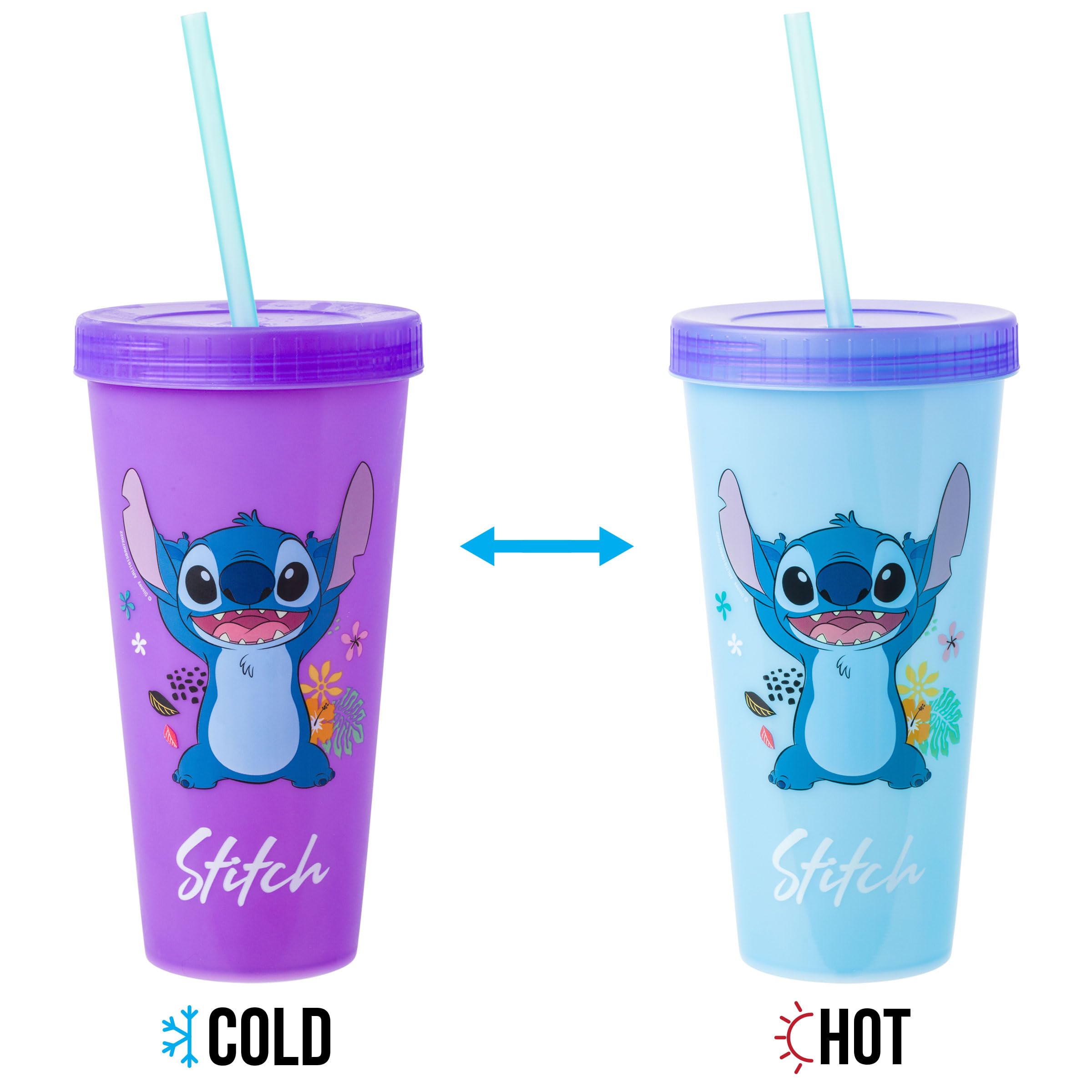 Foto 4 pulgar | Vaso De Plástico Plateado Buffalo Disney Lilo And Stitch, 700 Ml - Venta Internacional.
