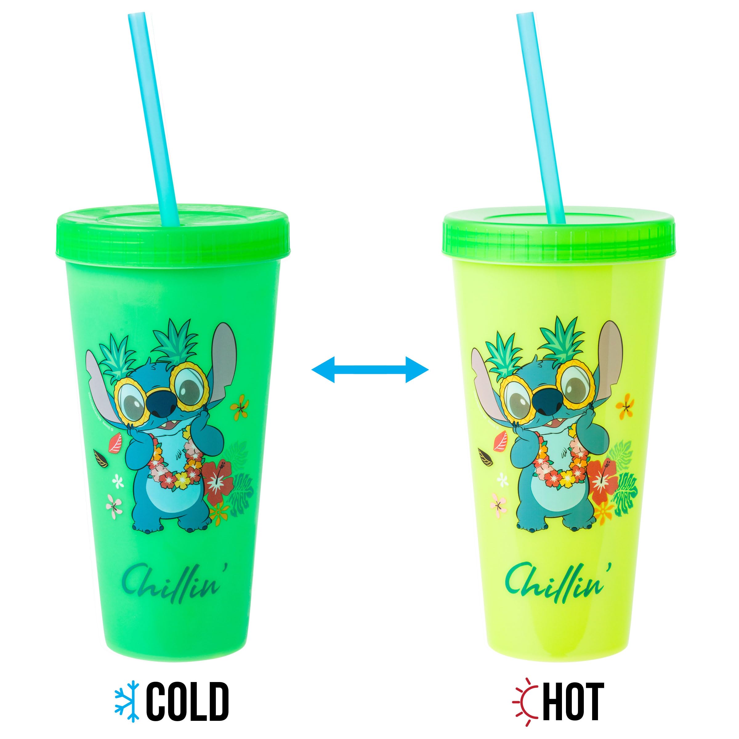 Foto 6 pulgar | Vaso De Plástico Plateado Buffalo Disney Lilo And Stitch, 700 Ml - Venta Internacional.