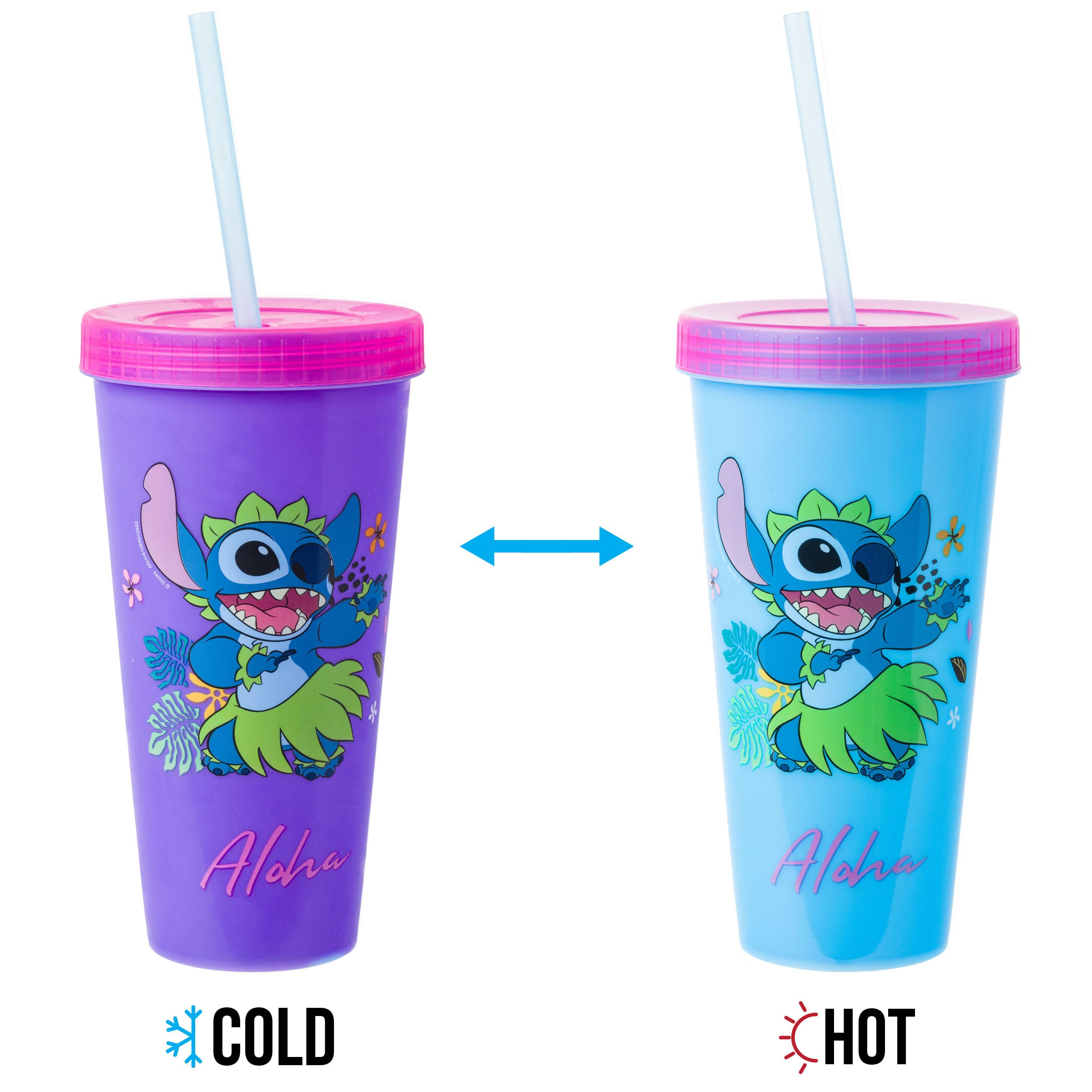 Foto 7 pulgar | Vaso De Plástico Plateado Buffalo Disney Lilo And Stitch, 700 Ml - Venta Internacional.