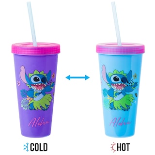 Foto 6 | Vaso De Plástico Plateado Buffalo Disney Lilo And Stitch, 700 Ml - Venta Internacional.