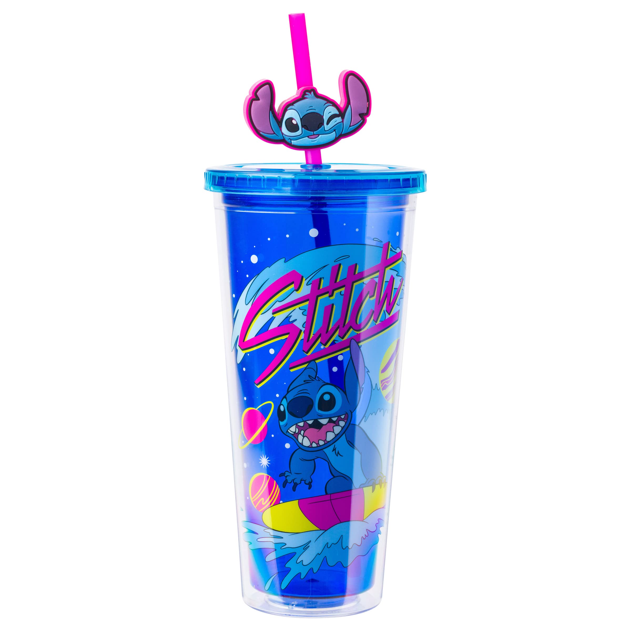 Copa Cold Cup Silver Buffalo Lilo And Stitch Cosmic Surfer 700 Ml - Venta Internacional.