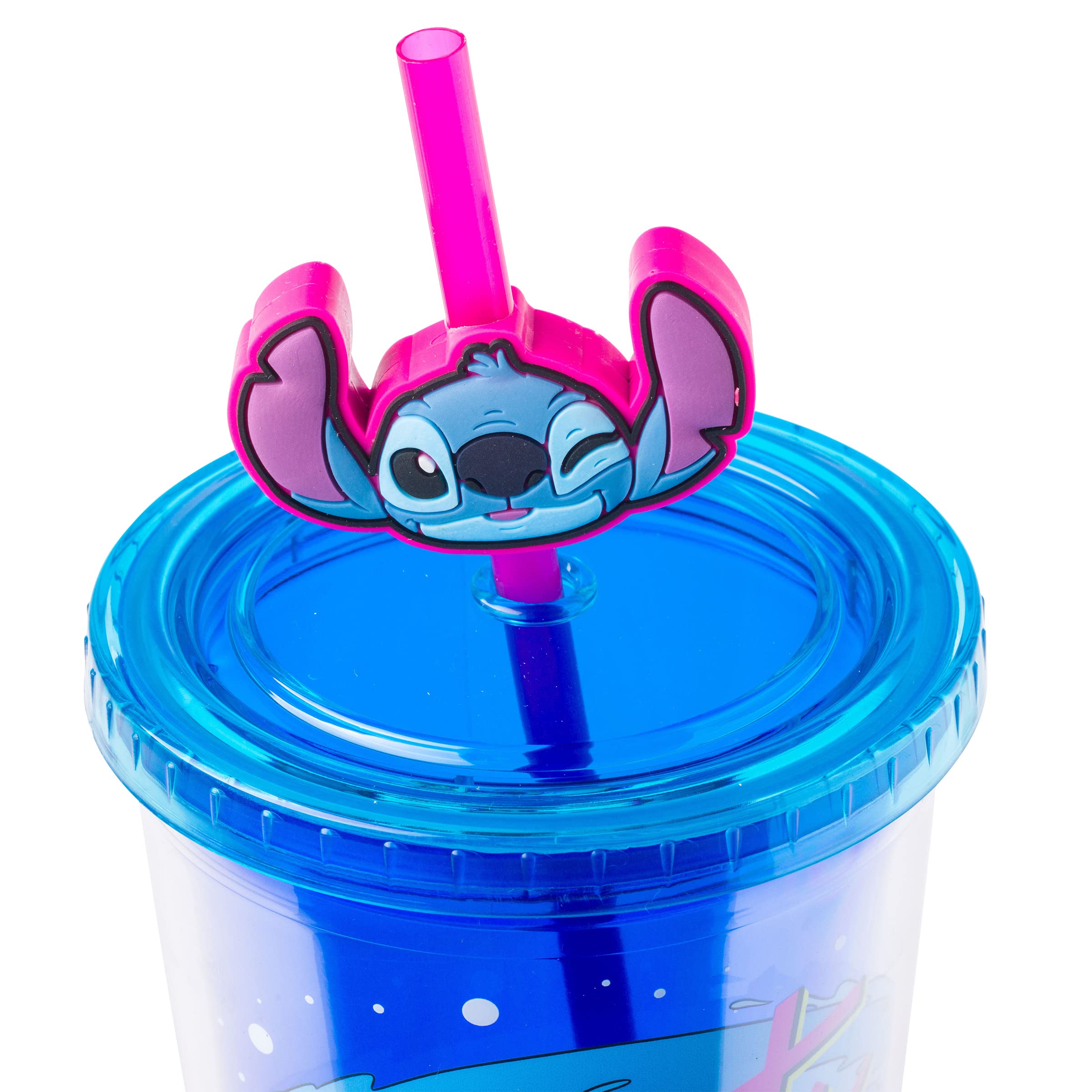 Foto 5 pulgar | Copa Cold Cup Silver Buffalo Lilo And Stitch Cosmic Surfer 700 Ml - Venta Internacional.