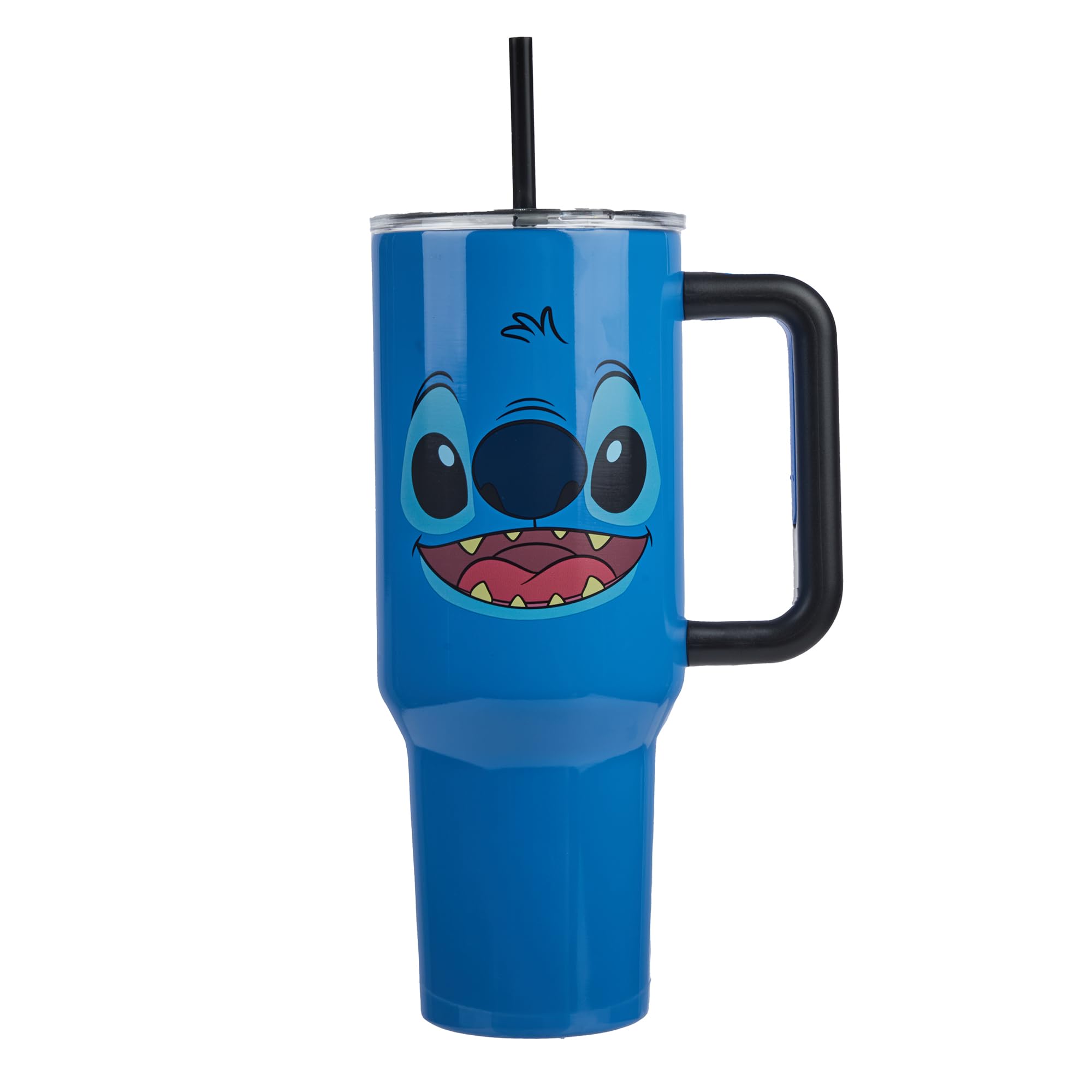 Vaso Bioworld Disney Stitch Face De Acero Inoxidable De 1,2 L - Venta Internacional.