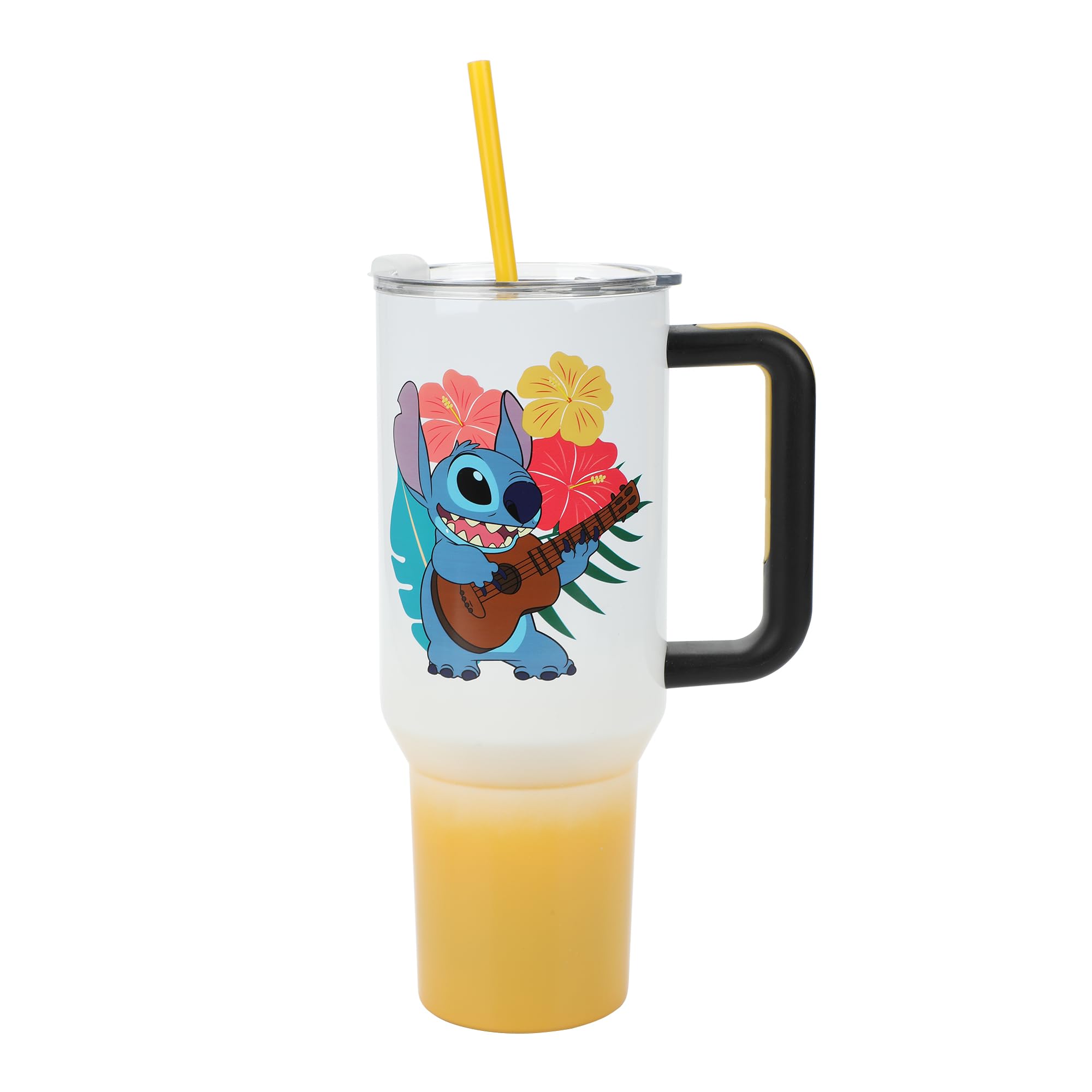 Vaso De Acero Inoxidable Bioworld Disney Stitch Hawaiian 1.2 L - Venta Internacional.