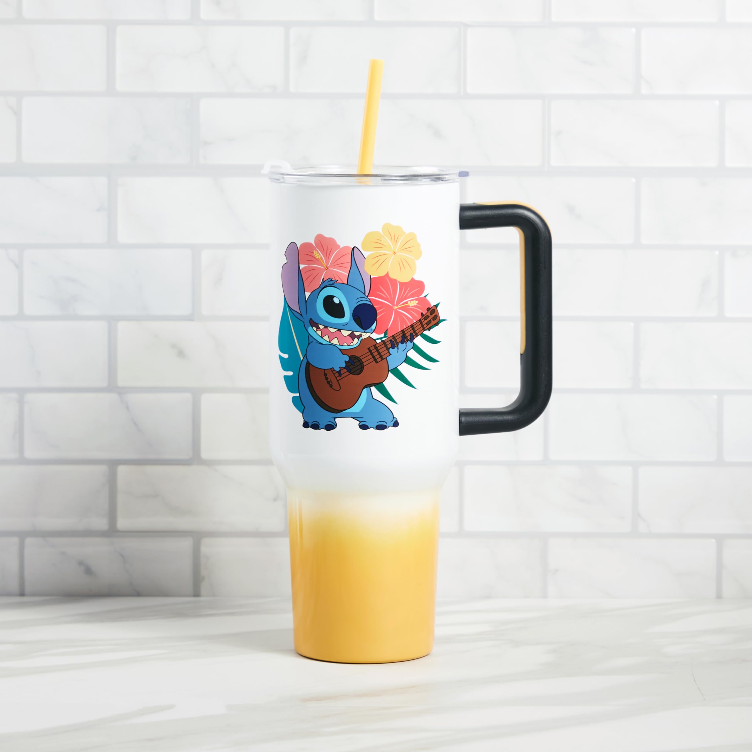 Foto 3 pulgar | Vaso De Acero Inoxidable Bioworld Disney Stitch Hawaiian 1.2 L - Venta Internacional.