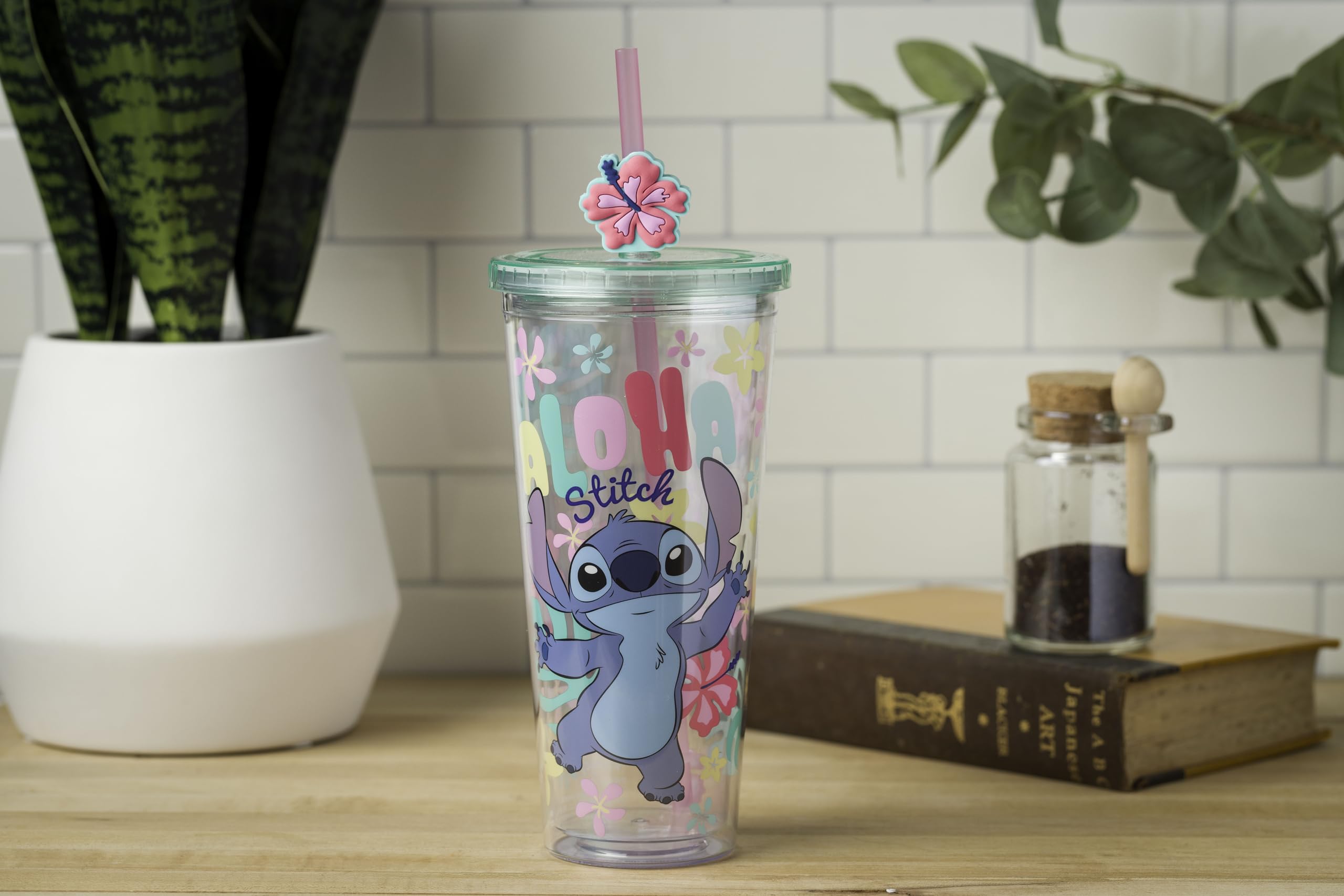 Foto 4 pulgar | Taza Fría Silver Buffalo Disney Lilo And Stitch, 700 Ml - Venta Internacional.