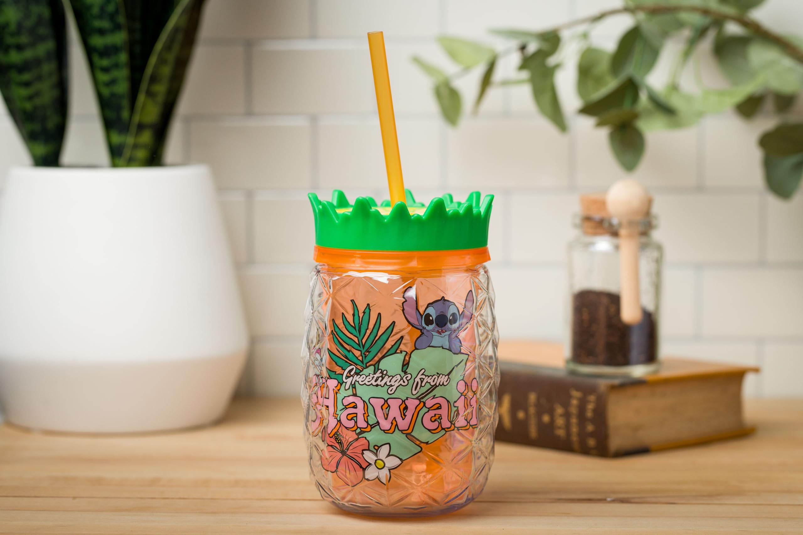 Foto 7 pulgar | Vaso Plateado Buffalo Disney Lilo And Stitch, 480 Ml, Saludos - Venta Internacional.