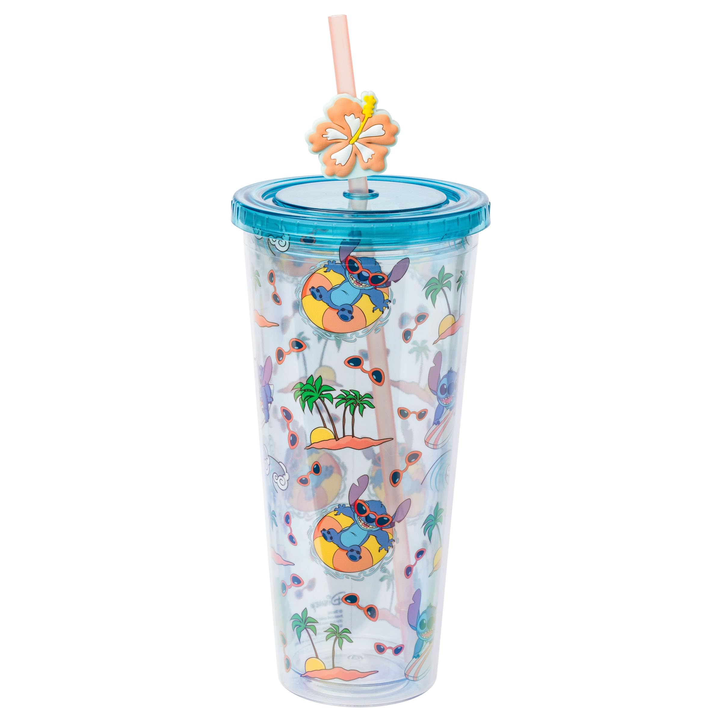 Foto 2 pulgar | Cold Cup Silver Buffalo Lilo And Stitch Ocean De 710 Ml Con Tapa - Venta Internacional.