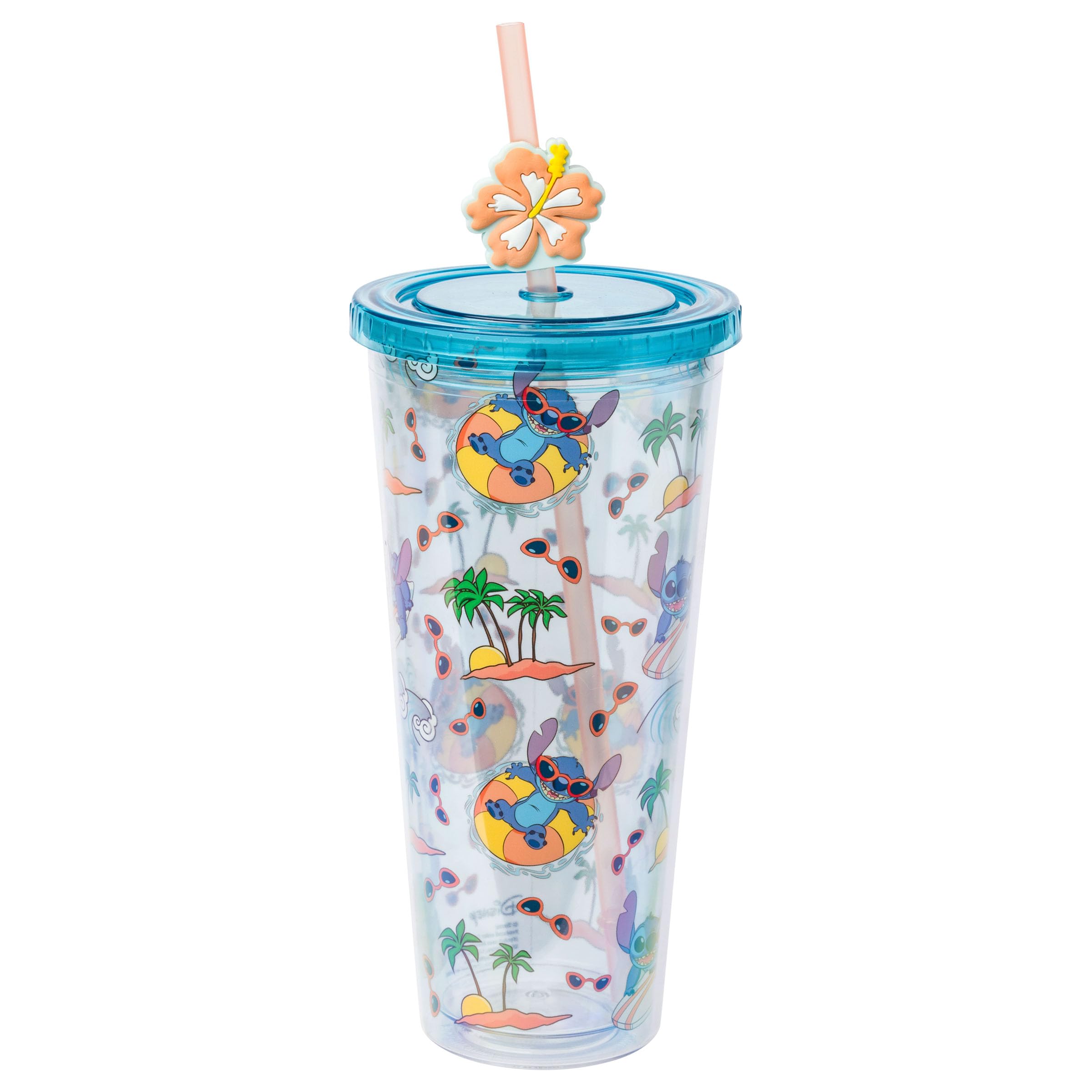 Cold Cup Silver Buffalo Lilo And Stitch Ocean De 710 Ml Con Tapa - Venta Internacional.