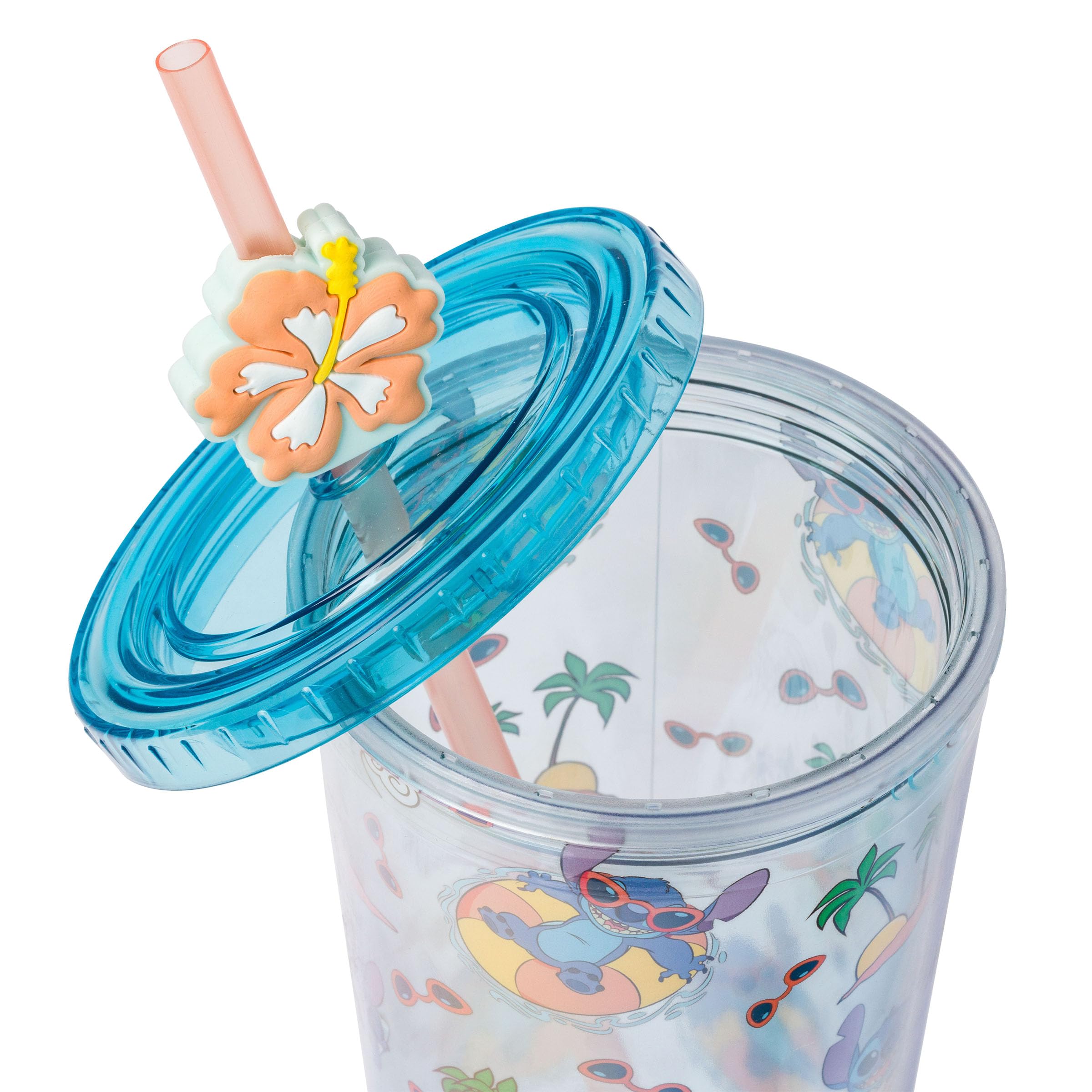 Foto 3 pulgar | Cold Cup Silver Buffalo Lilo And Stitch Ocean De 710 Ml Con Tapa - Venta Internacional.