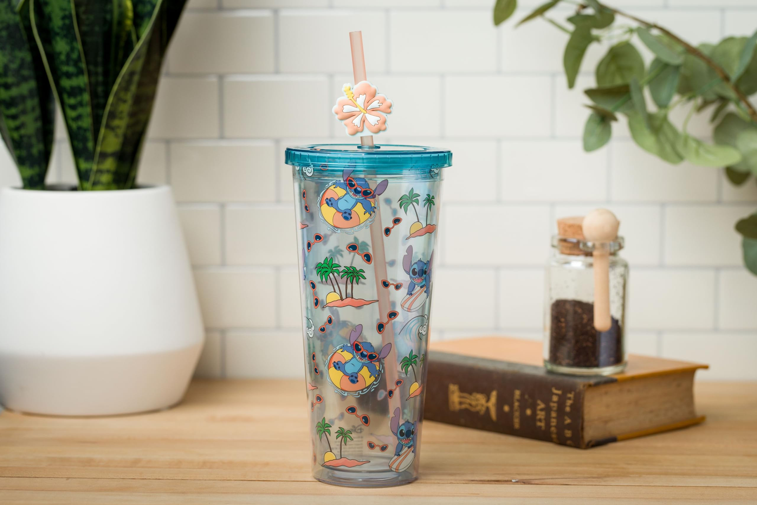 Foto 5 pulgar | Cold Cup Silver Buffalo Lilo And Stitch Ocean De 710 Ml Con Tapa - Venta Internacional.
