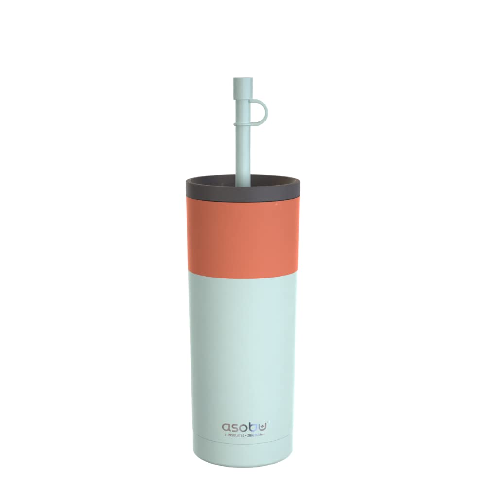 Vaso Asobu Sippy De Acero Inoxidable De Doble Pared, 600 Ml, Color Turquesa Pastel - Venta Internacional.