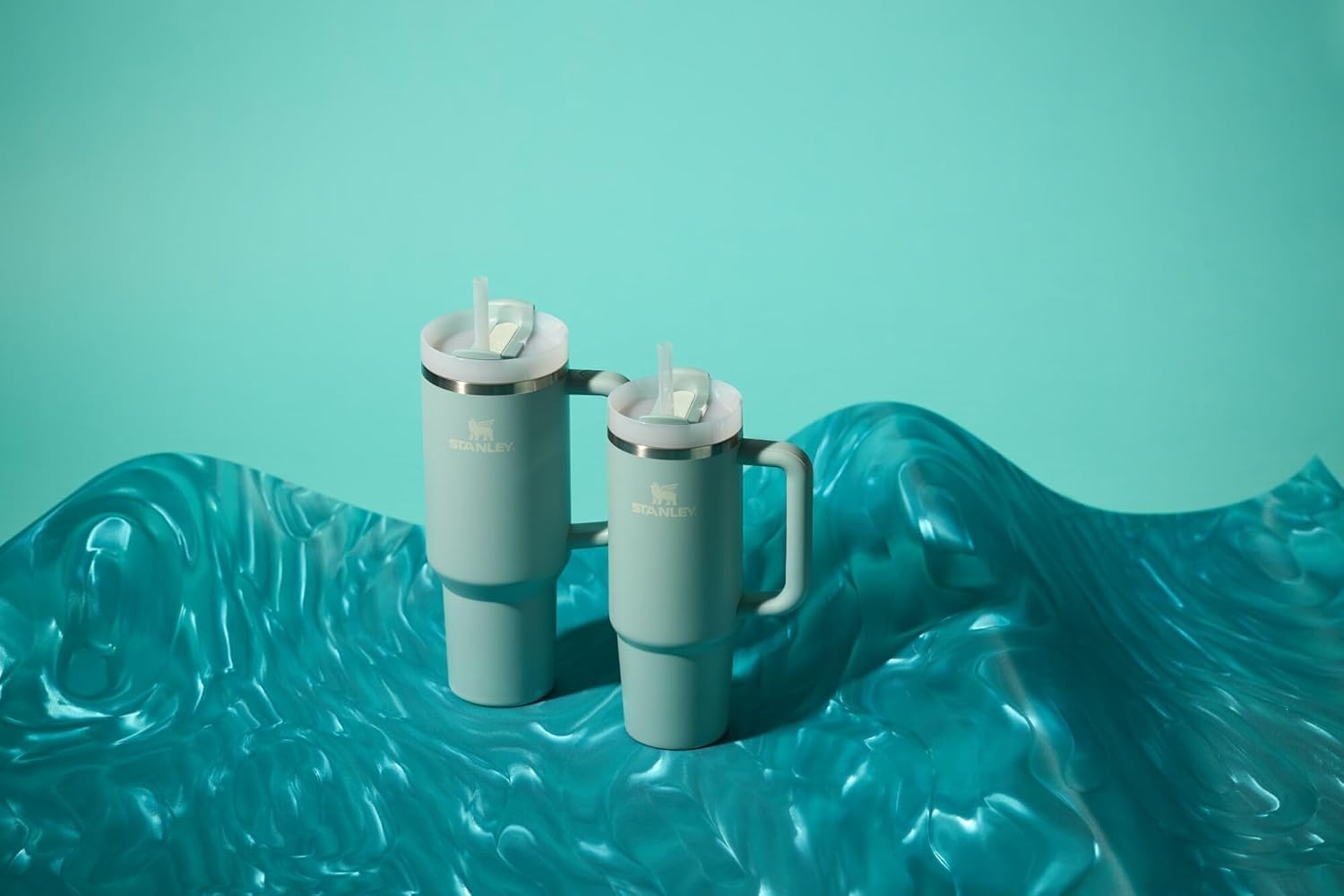 Foto 6 pulgar | Vaso Stanley Quencher H2.0 Con Mango Y Pajita, 900 Ml, Seafoam - Venta Internacional.
