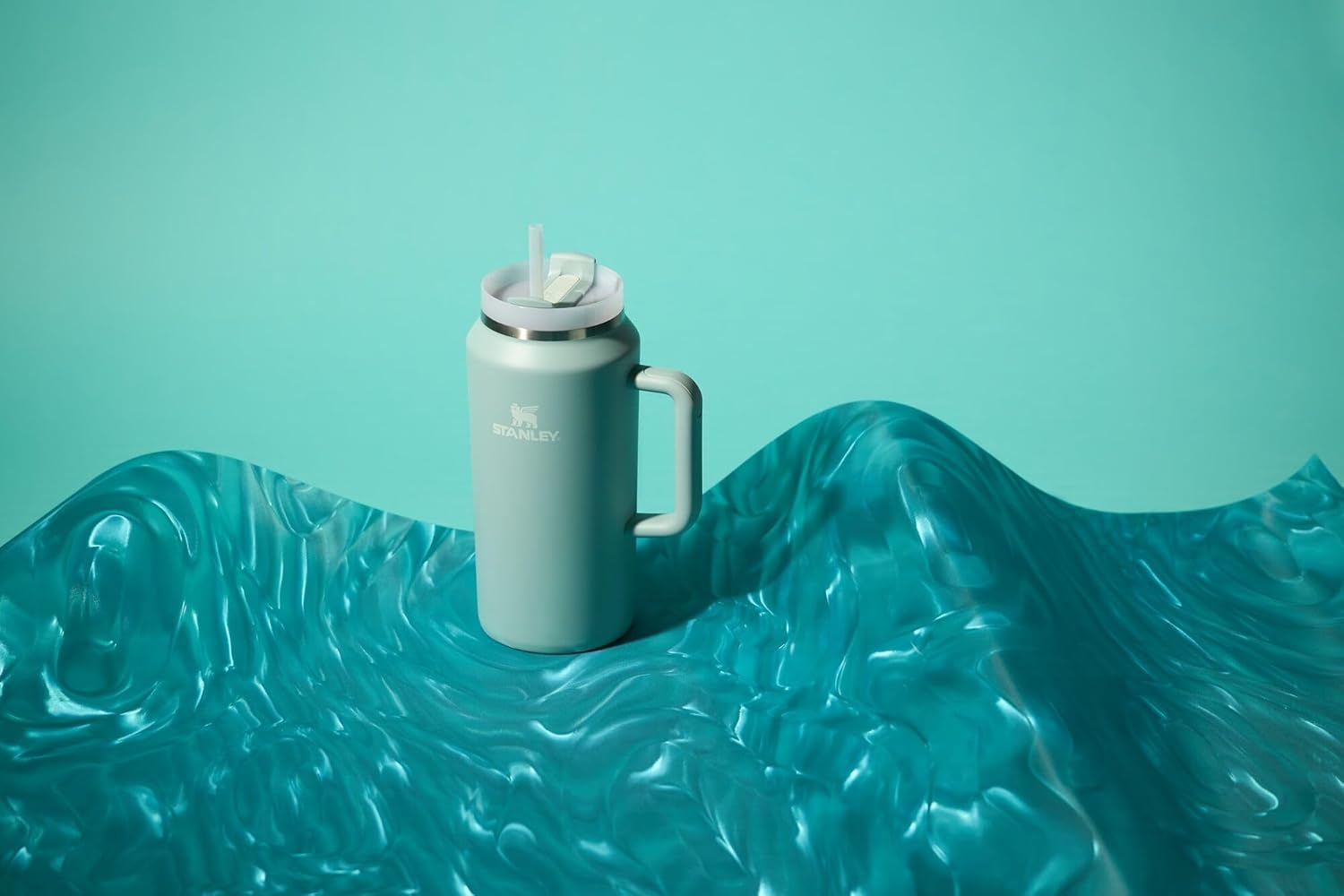 Foto 5 pulgar | Vaso Stanley Quencher H2.0 Con Mango Y Pajita, 1,9 L, Seafoam - Venta Internacional.