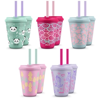 Foto 2 | Vasos Ello Kids De Plástico Reutilizables Que Cambian De Color, 350 Ml, Paquete De 10 - Venta Internacional.
