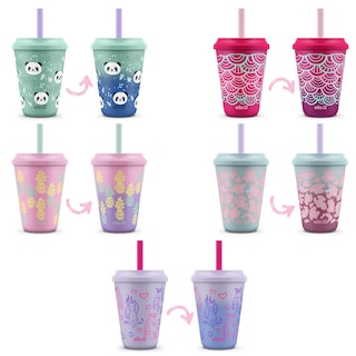 Foto 3 | Vasos Ello Kids De Plástico Reutilizables Que Cambian De Color, 350 Ml, Paquete De 10 - Venta Internacional.