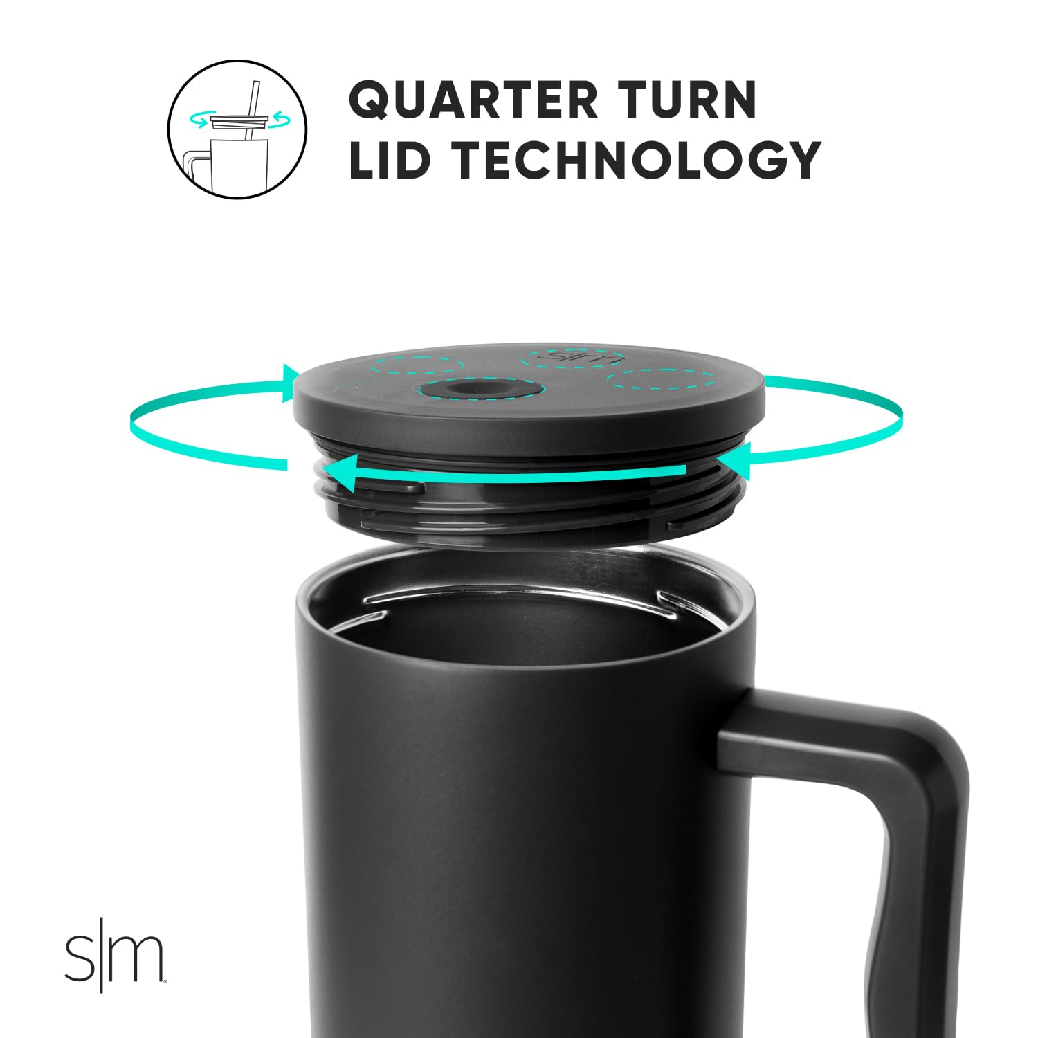 Foto 5 pulgar | Vaso Simple Modern Trek De 900 Ml Con Asa Y Tapa Con Pajita De Acero - Venta Internacional.