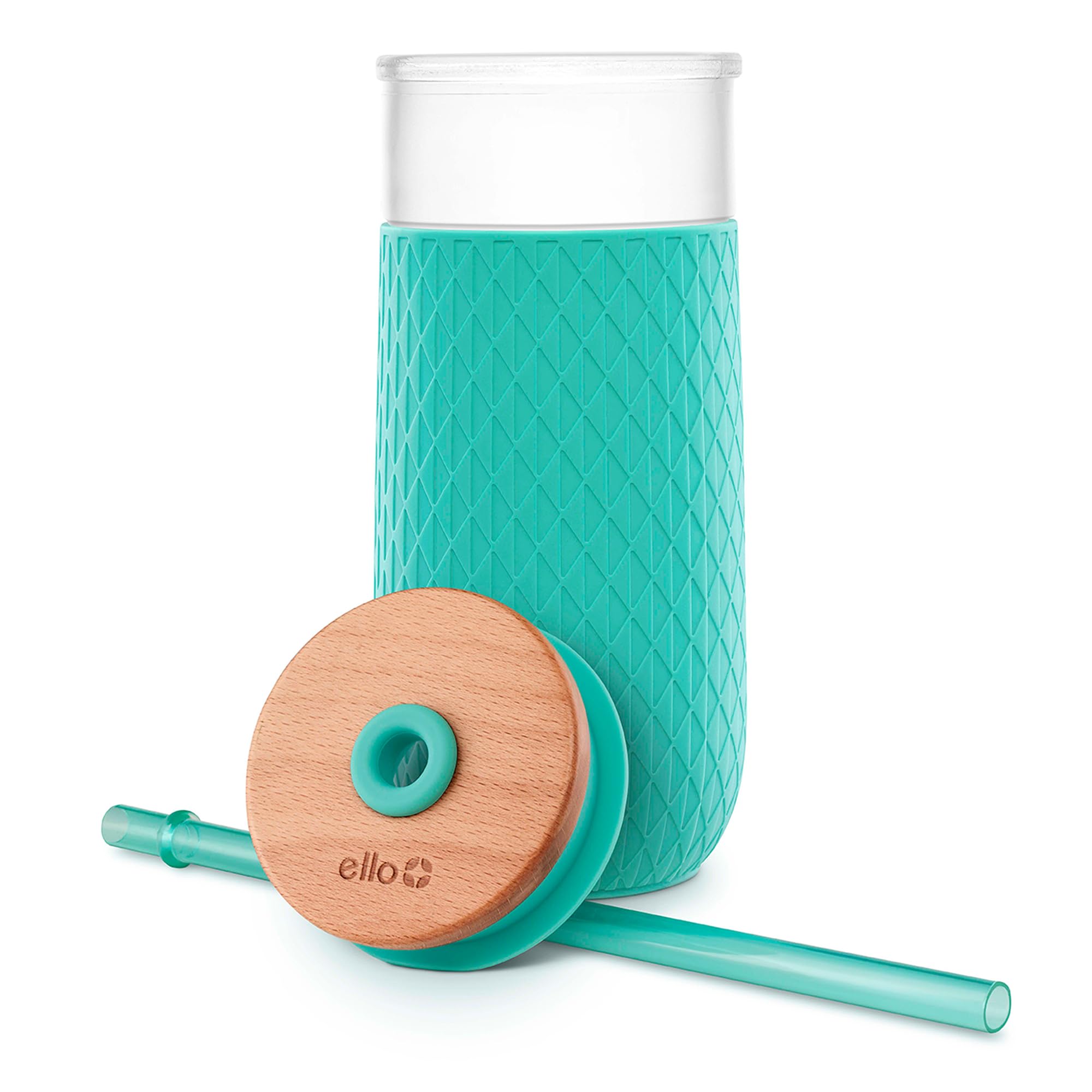 Foto 7 pulgar | Vaso De Vidrio Ello Devon 530 Ml Con Funda Y Tapa De Silicona - Venta Internacional.