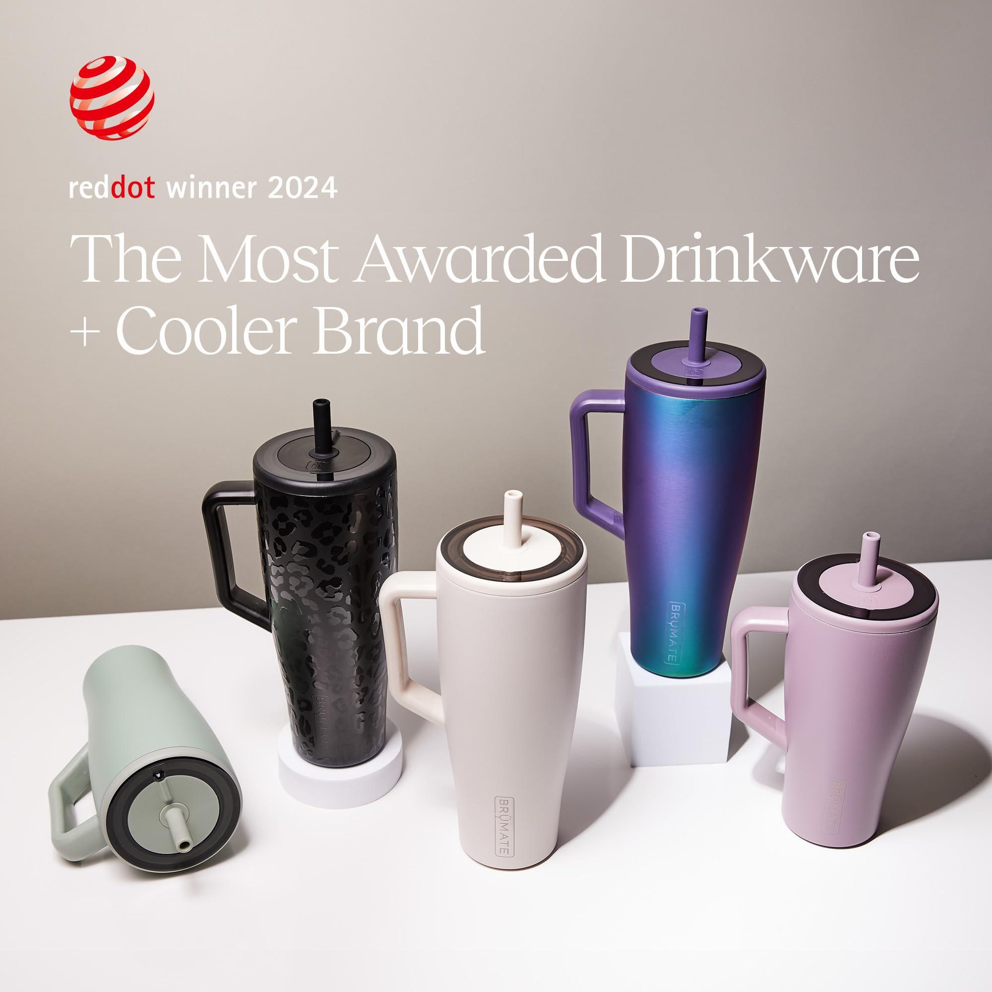 Foto 6 pulgar | Vaso Brümate Era De 900 Ml Con Asa, Pajita Y Tapa De Acero Inoxidable - Venta Internacional.