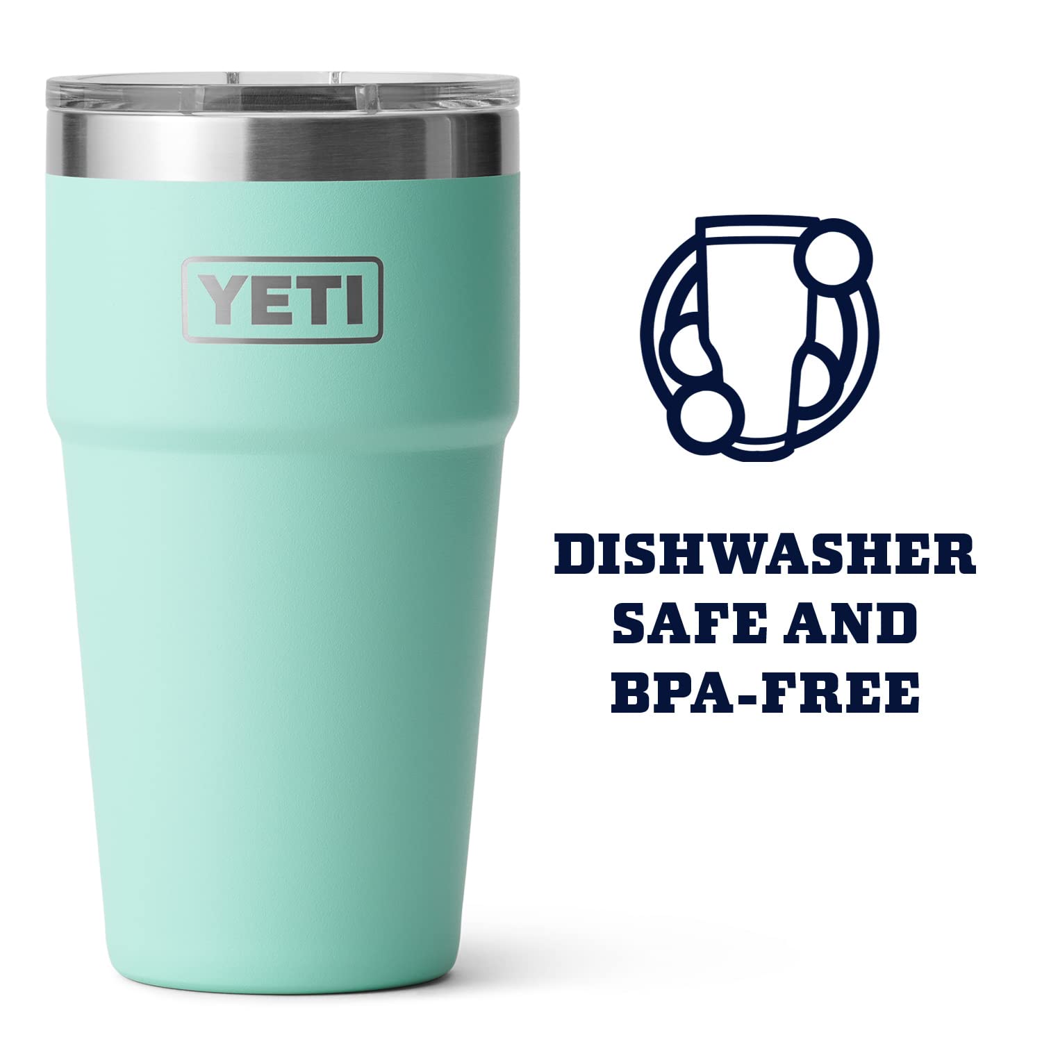 Foto 4 pulgar | Pinta Reutilizable Para Fiestas Yeti Rambler Pinta Apilable De 473 Ml Seafoam - Venta Internacional.