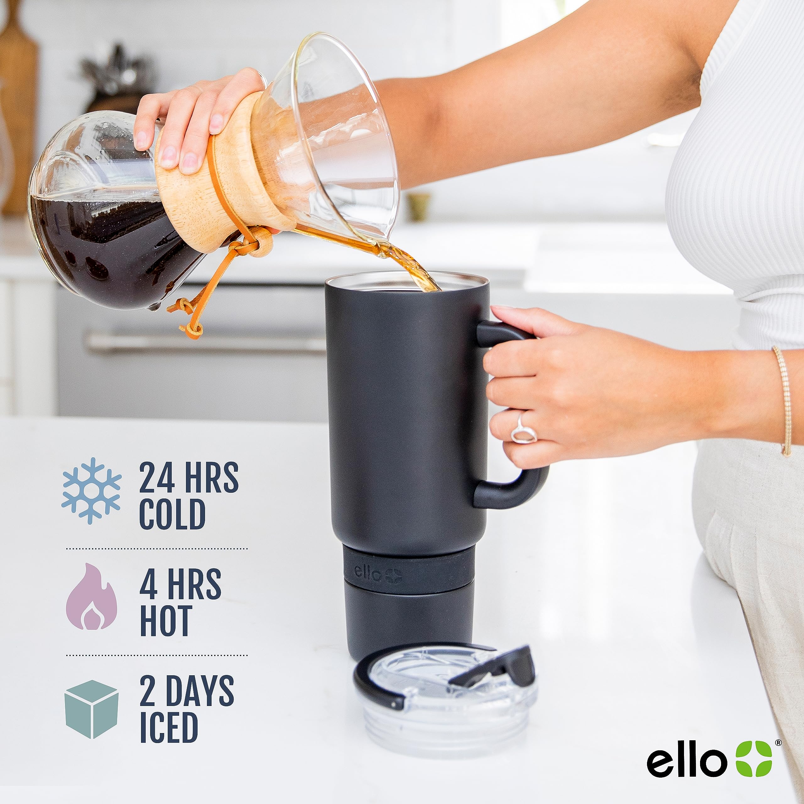 Foto 6 pulgar | Botella De Agua Ello Port 1.2 L De Acero Inoxidable Con Aislamiento Al Vacío - Venta Internacional.