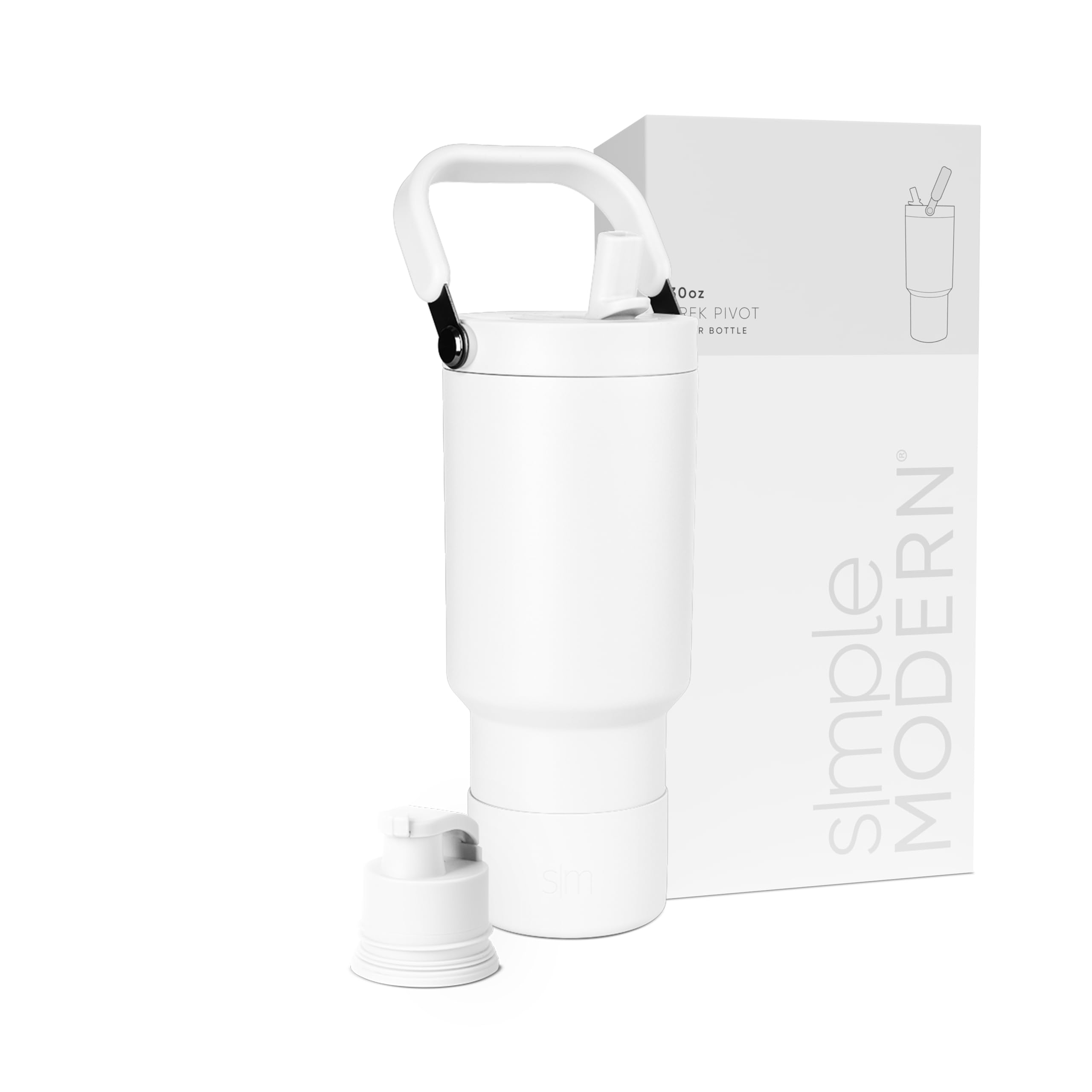 Foto 1 | Botella De Agua Simple Modern Trek Pivot 900 Ml Winter White - Venta Internacional.