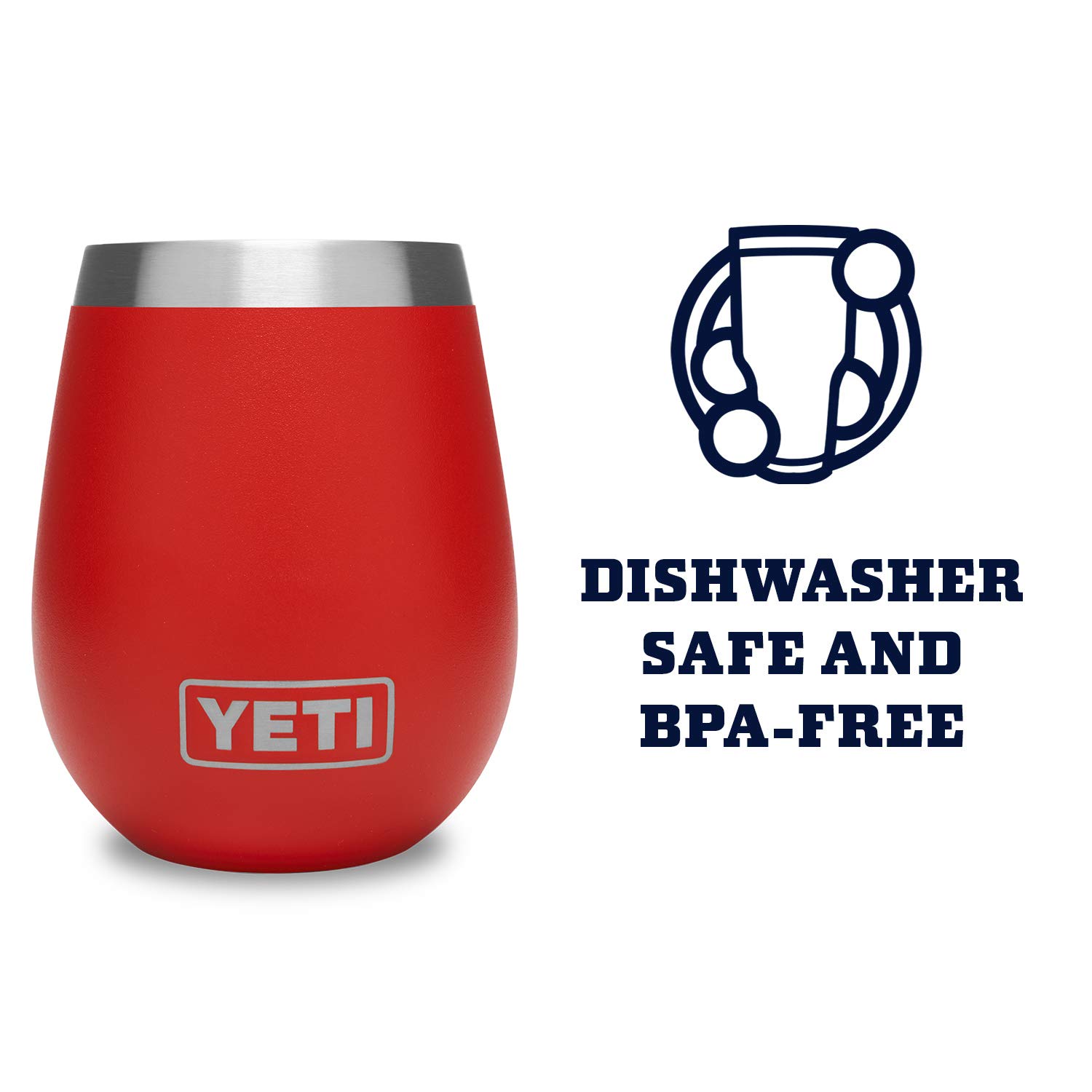 Foto 5 pulgar | Vaso De Vino Yeti Rambler, 300 Ml, Rojo Cañón, Acero Inoxidable 18/8 - Venta Internacional.