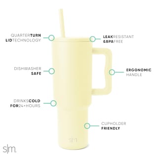 Foto 2 | Vaso Simple Modern Trek De 1,2 L Con Asa Y Tapa Con Pajita Ss - Venta Internacional.