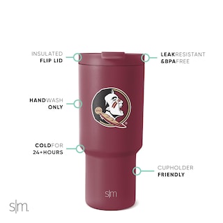 Foto 2 | Vaso Simple Modern Florida State Seminoles De 900 Ml - Venta Internacional.